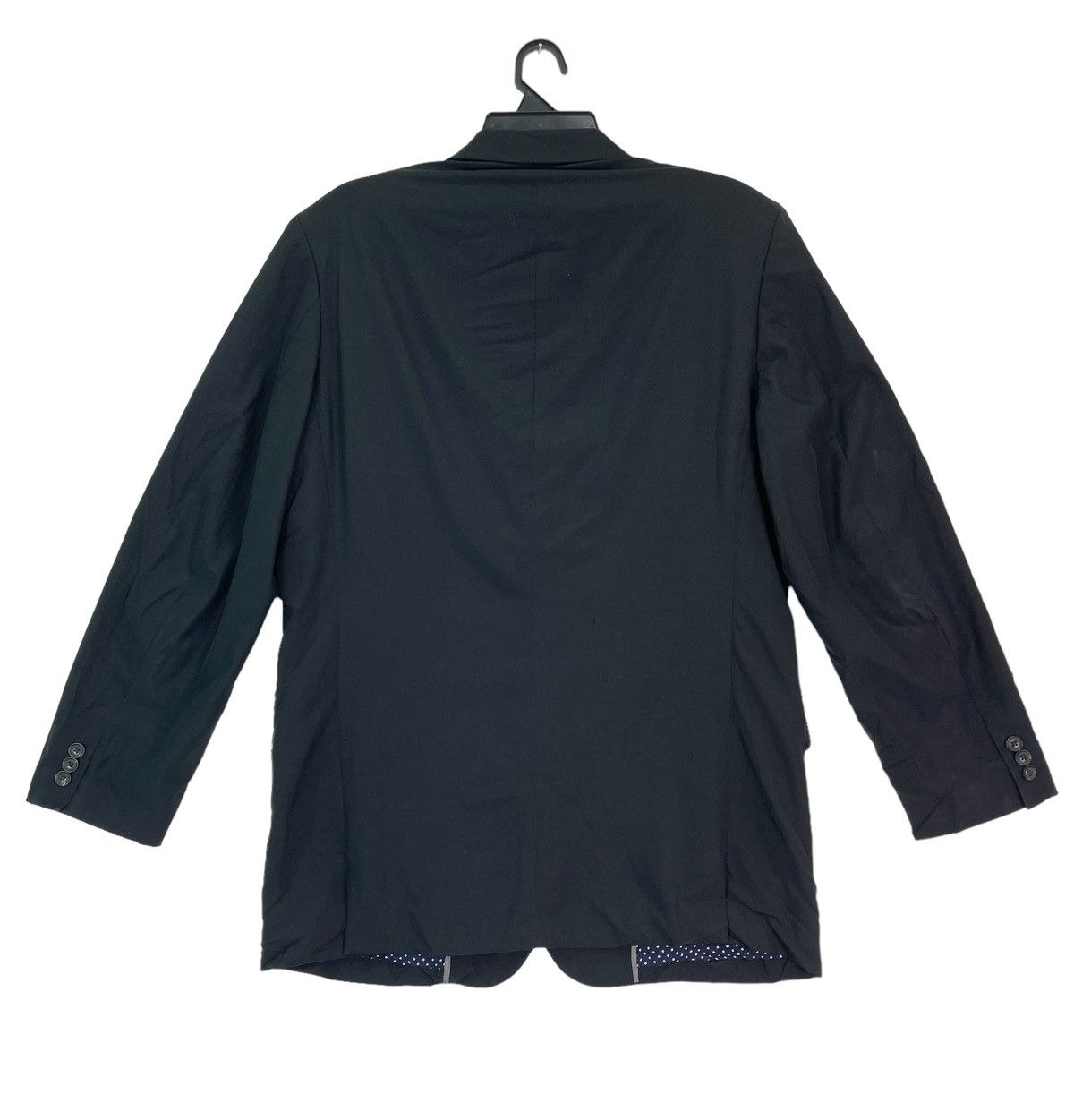 Yohji Yamamoto Y’s For Men polka dot rayon lined black wool blazer jacket Size US L / EU 52-54 / 3 - 6 Thumbnail