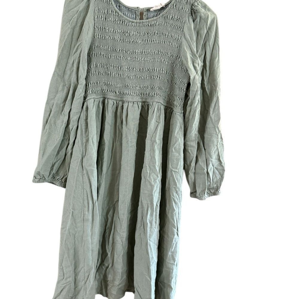 Other Green Smocked Ruffled Midi Sundress Size L / US 10 / IT 46 - 8 Thumbnail