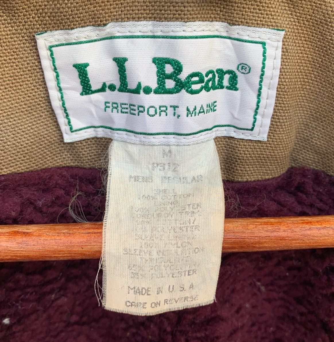 L.L. Bean Vintage Faded 1970s LL Bean Canvas + Chore Shearling Lined Size US L / EU 52-54 / 3 - 14 Thumbnail