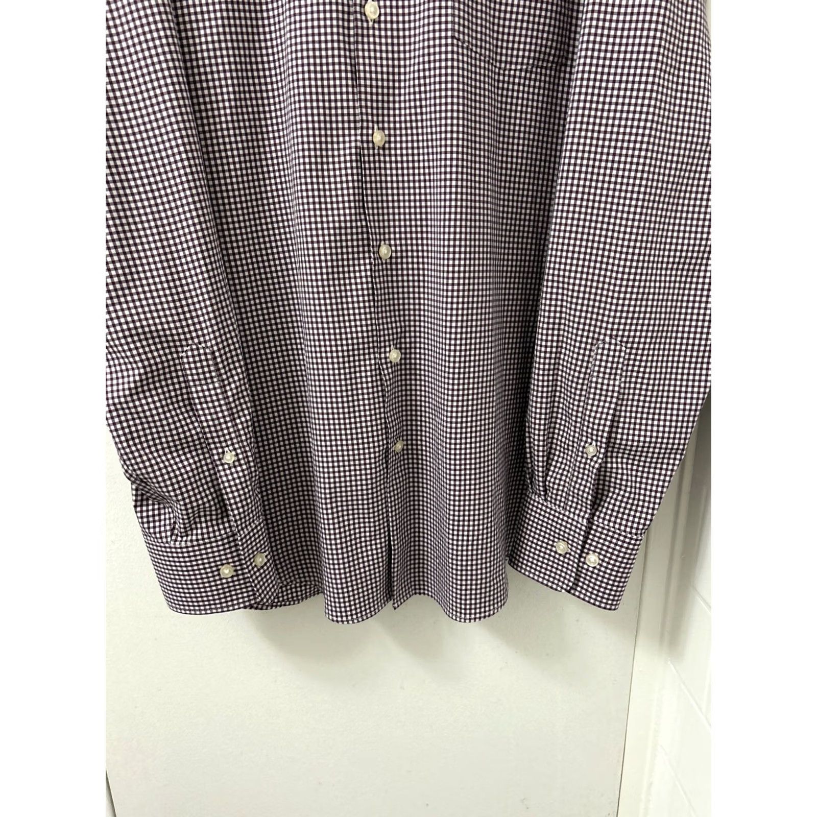 Peter Millar Peter Millar Summer Comfort Shirt Mens XL Red White Plaid Button-Down Long Sleeve Shirt Size US XL / EU 56 / 4 - 3 Thumbnail
