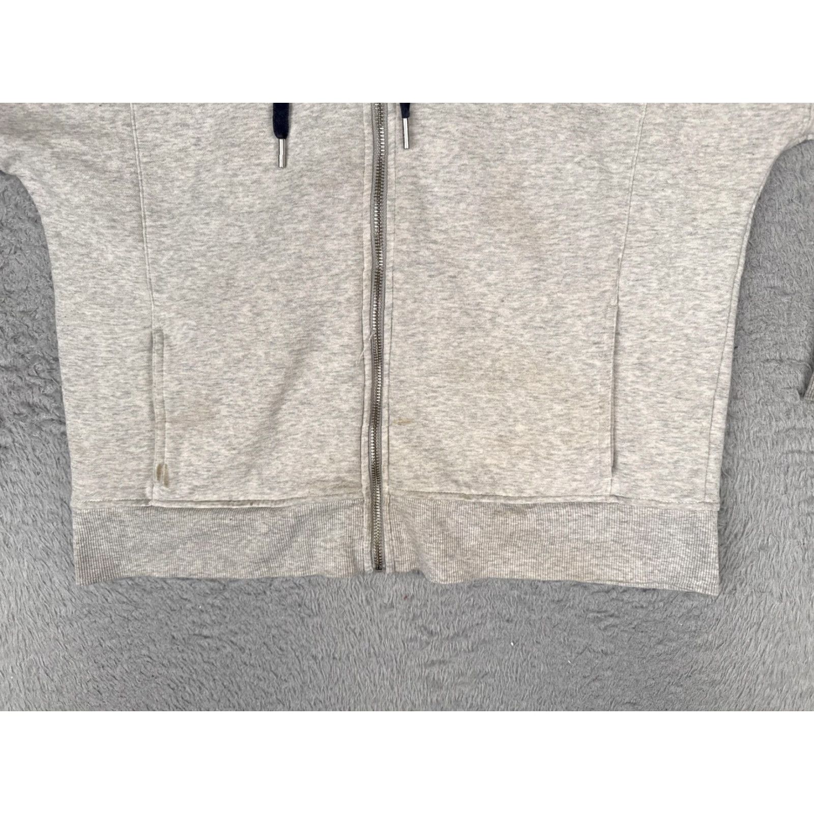 Tommy Hilfiger Tommy Hilfiger Sport Womens L Gray Full Zip Logo Tape Sleeve Jersey Hoodie Sweatshirt Jacket Size L / US 10 / IT 46 - 5 Thumbnail