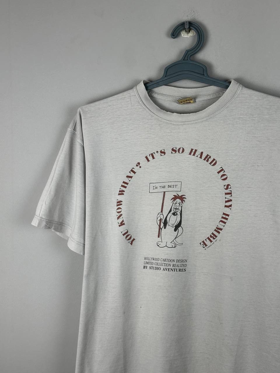 Vintage 90s Studio Aventures Cartoon Movie Droopy Dog T-Shirt Size US L / EU 52-54 / 3 - 1 Thumbnail