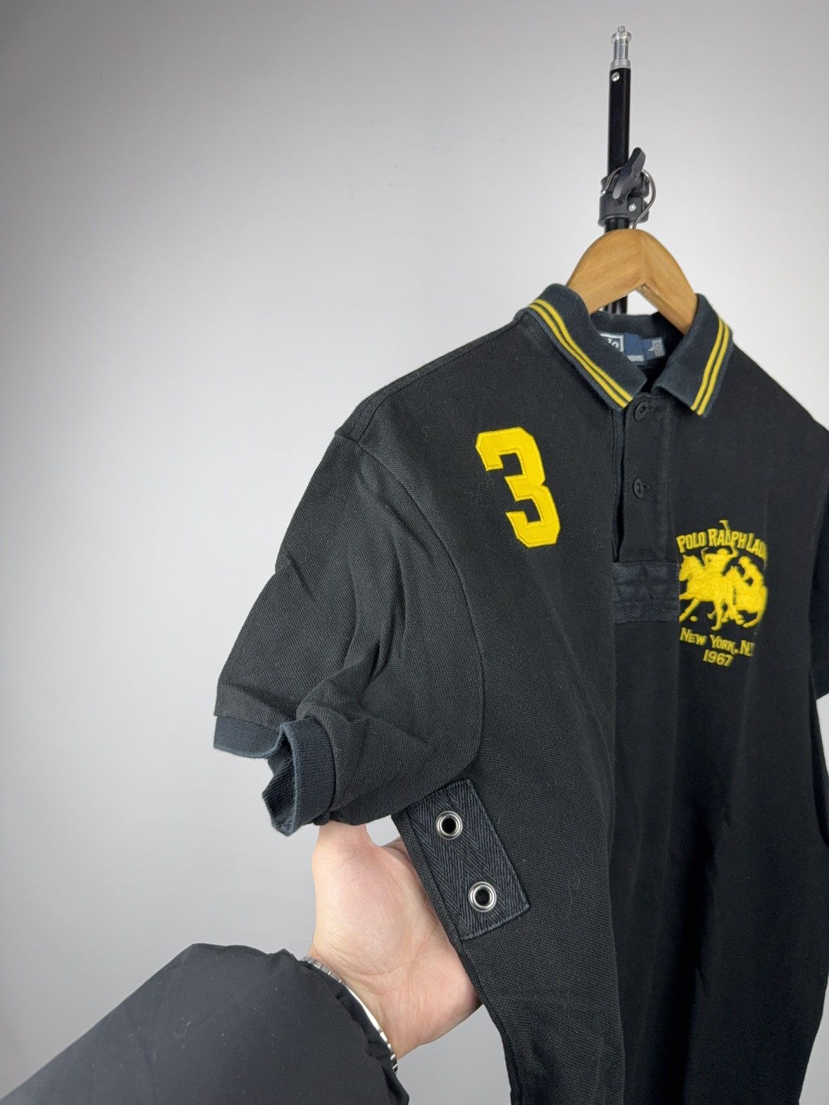 Polo Ralph Lauren Vintage 90s Polo Ralph Lauren NY Big Pony #3 Polo Shirt Size US L / EU 52-54 / 3 - 4 Thumbnail