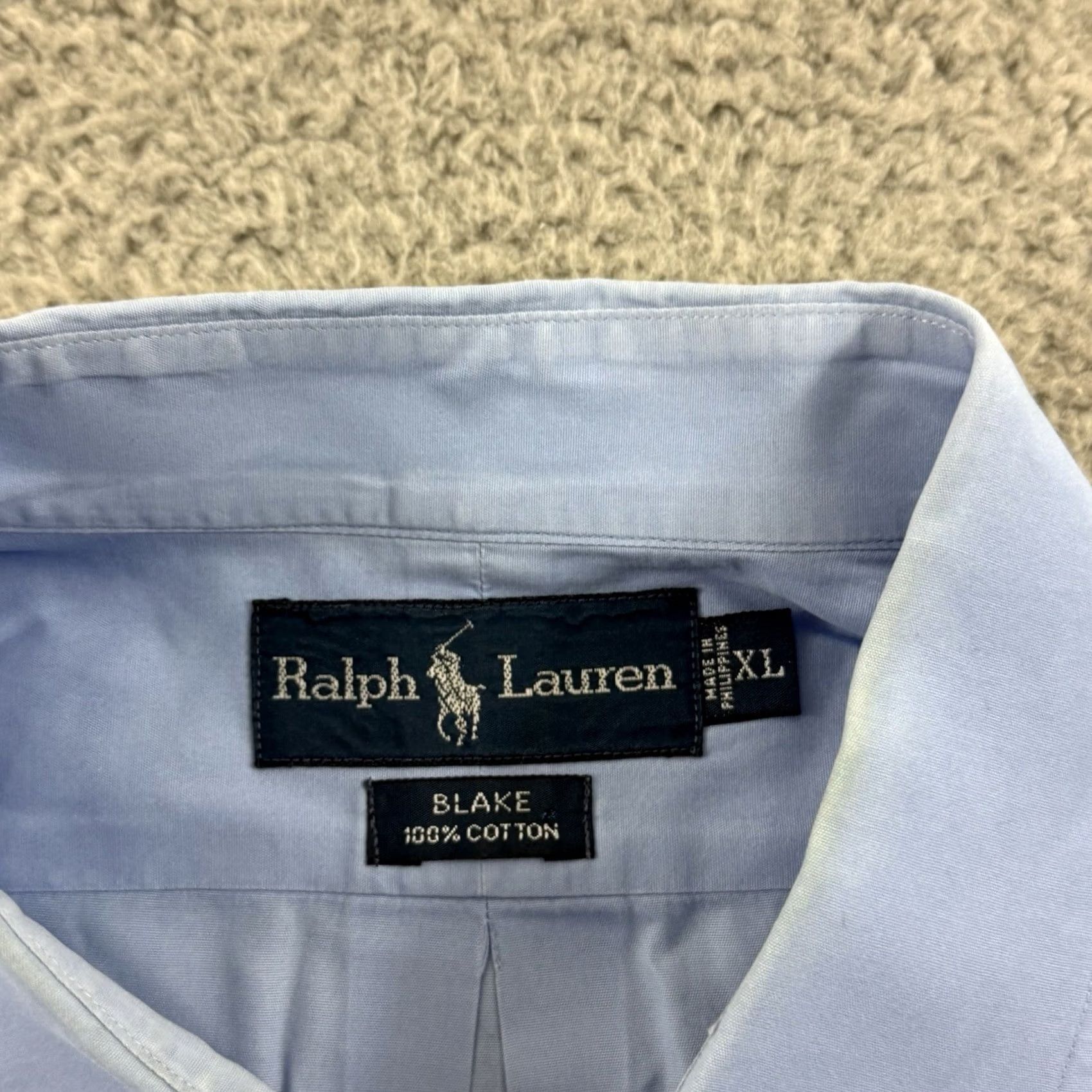 Polo Ralph Lauren Polo Ralph Lauren Shirt Mens XL Big Blue Stripe Pony Blake Button Down Casual Size US XL / EU 56 / 4 - 7 Thumbnail