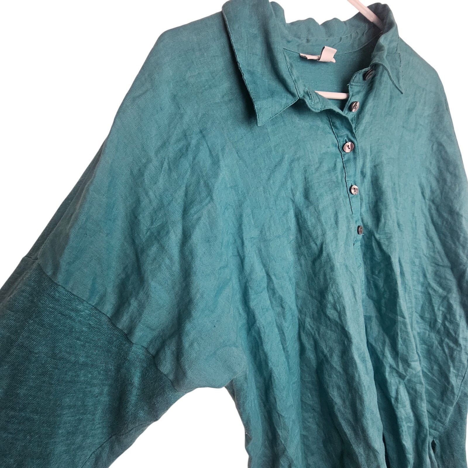 J. Jill J. Jill Womens Linen Tunic L Resortwear Lagenlook Coastal Size L / US 10 / IT 46 - 5 Thumbnail
