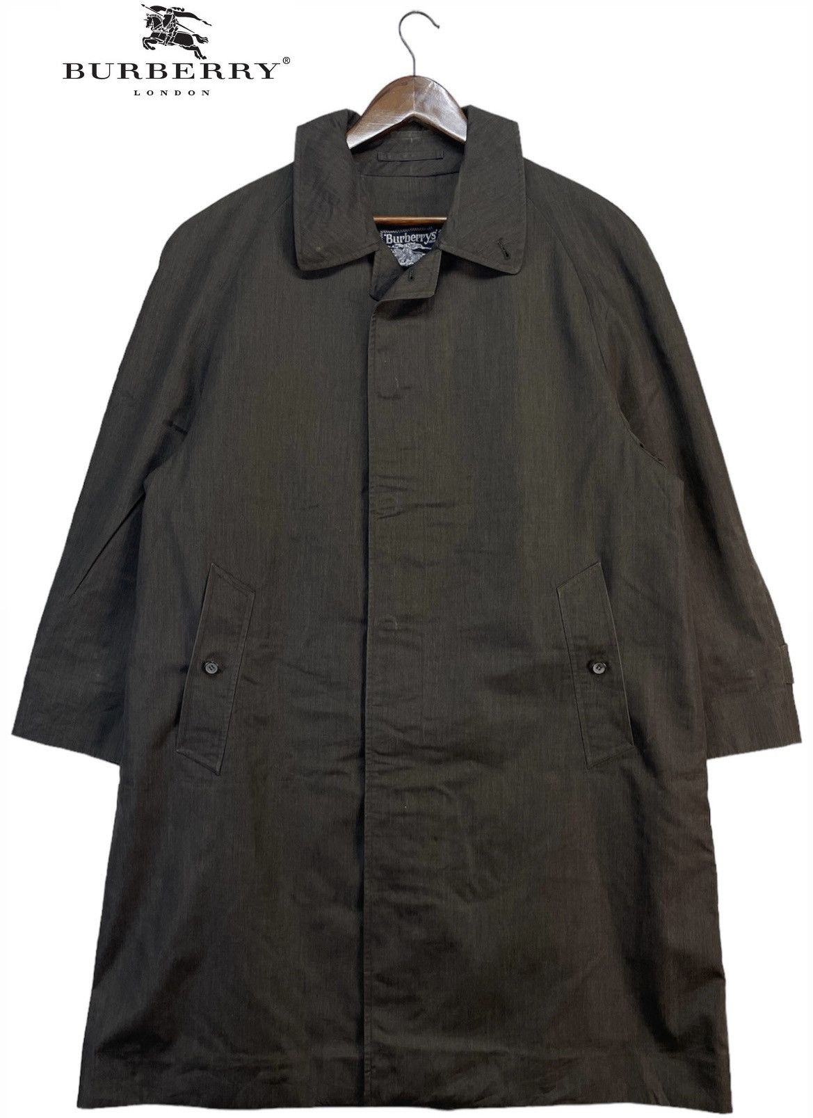 Burberry × Vintage Vintage Burberry London England Long Jacket Full Button Size L / US 10 / IT 46 - 1 Thumbnail