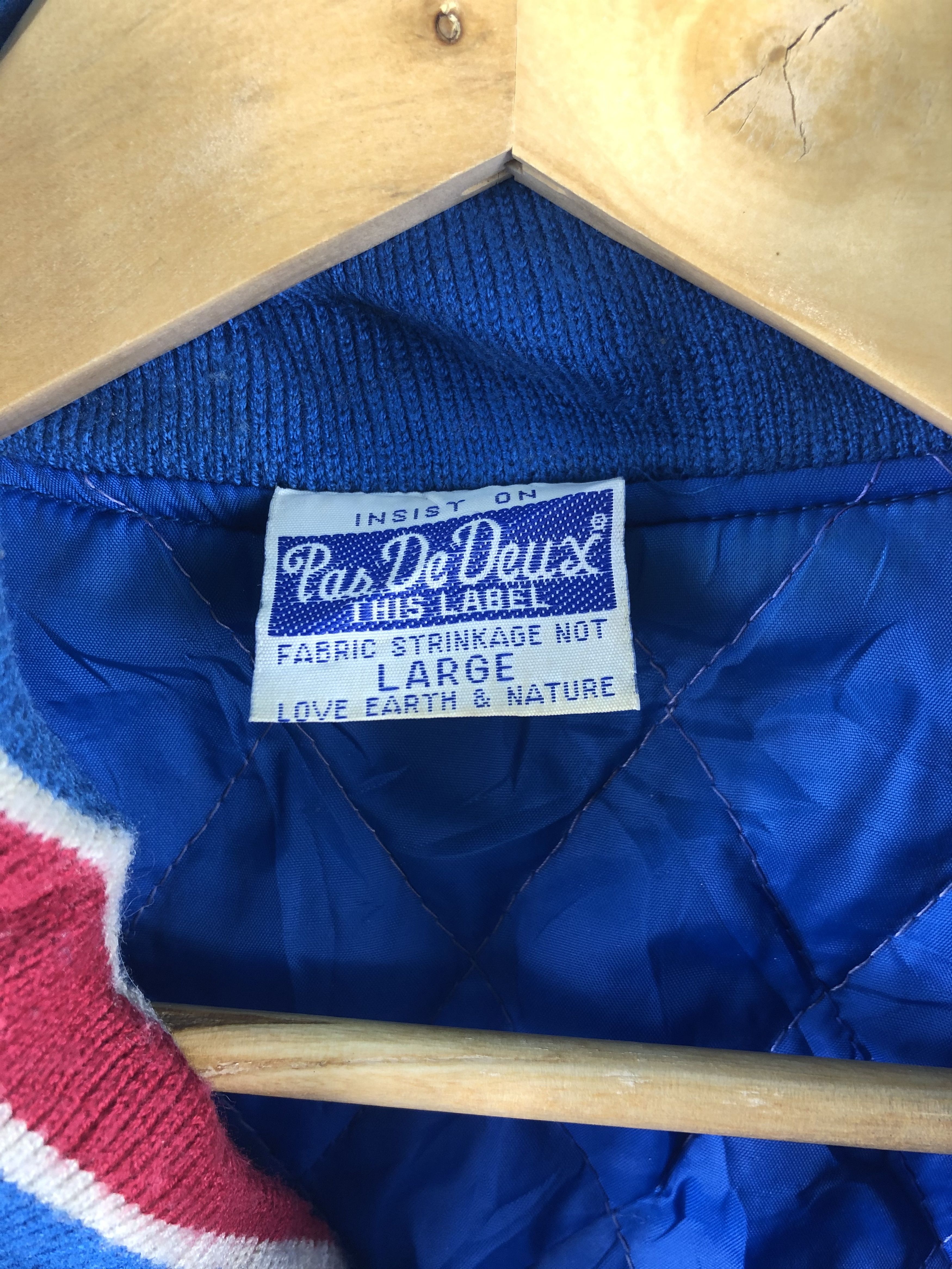 Other Vintage 90s Pas De Deux Varsity Jacket Blue V0004 Size US L / EU 52-54 / 3 - 5 Thumbnail
