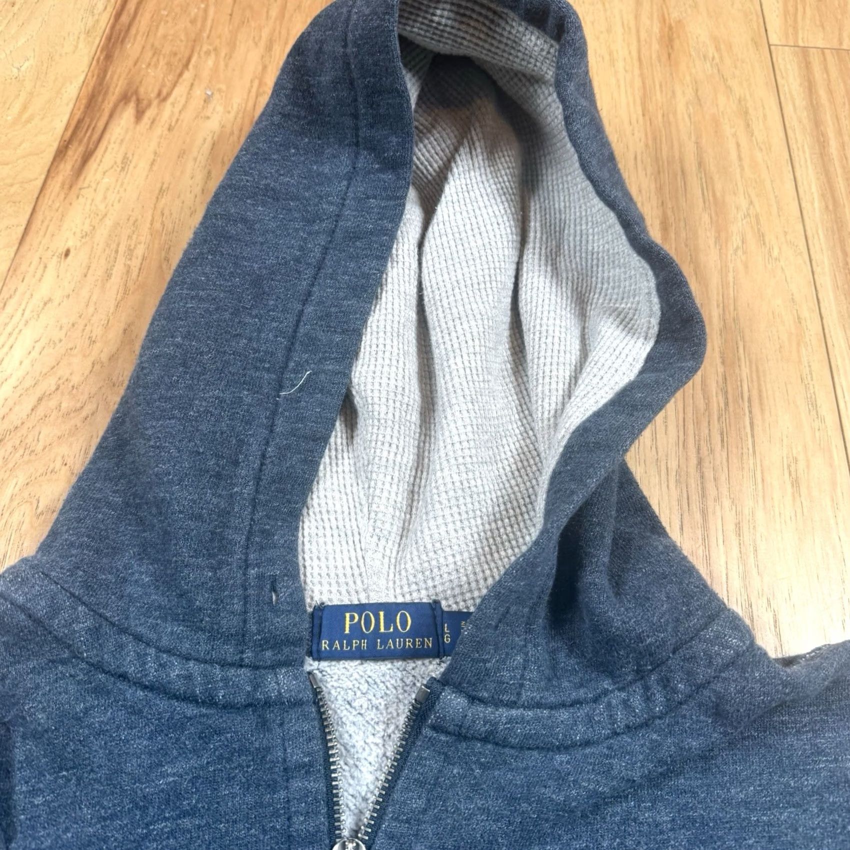 Polo Ralph Lauren Polo Ralph Lauren Hoodie Mens 2XL Full Zip Hooded Gray Sweatshirt Waffle Full Zip Large Size US XXL / EU 58 / 5 - 4 Thumbnail