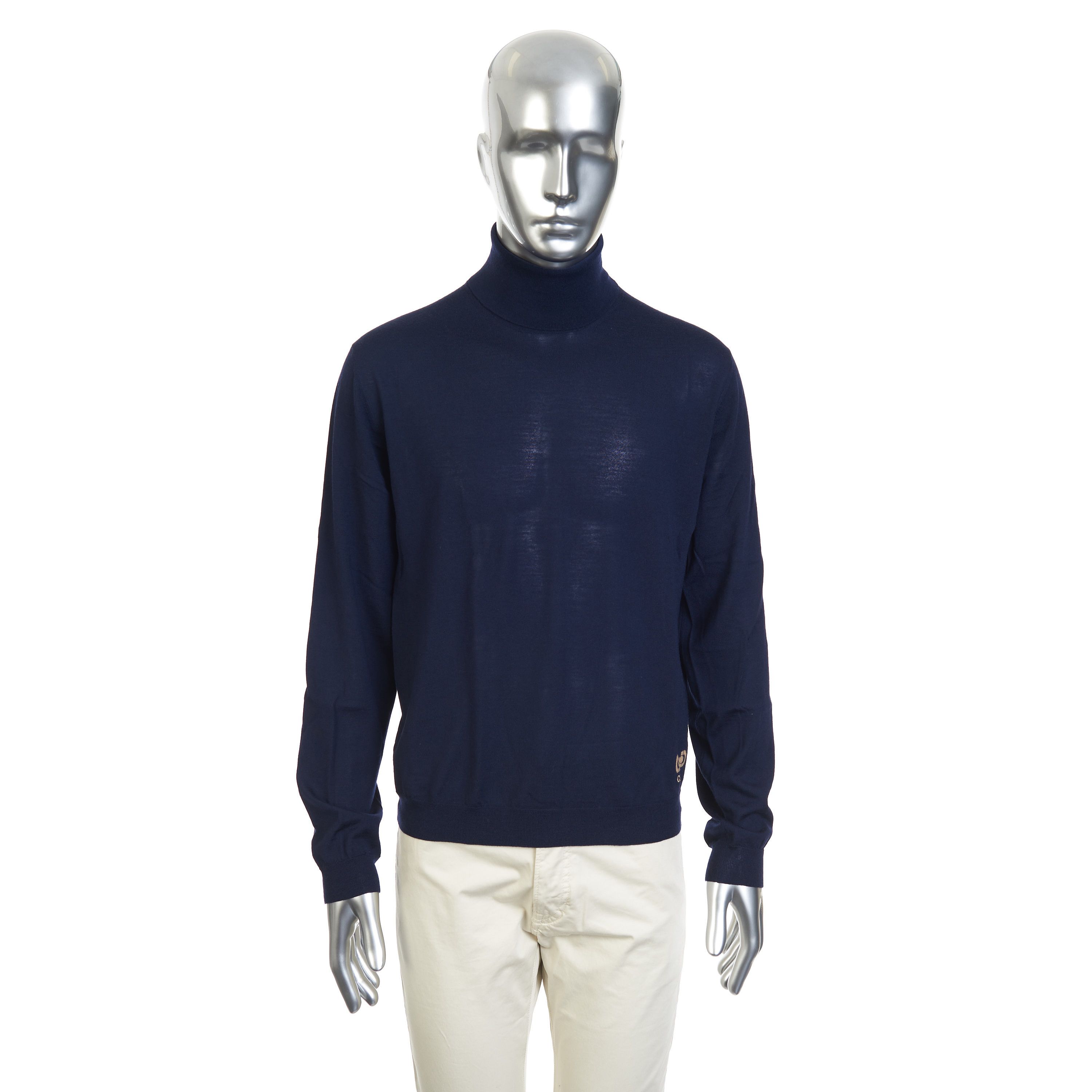 Gucci Turtleneck Sweater In Cashmere With Horsebit Logo Embroidery Size US XL / EU 56 / 4 - 2 Thumbnail