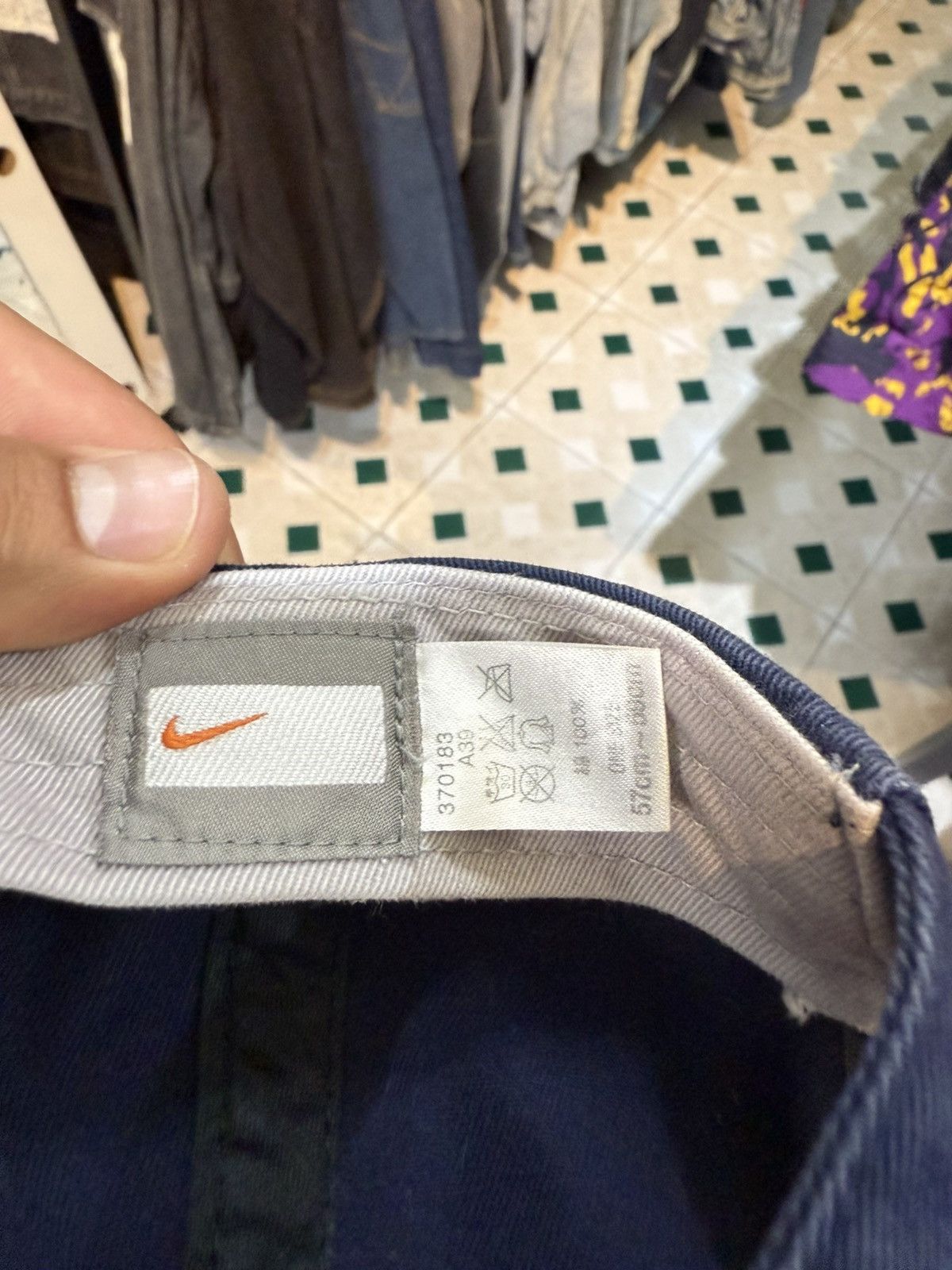 Nike × Vintage 90’s NIKE RARE BIG LOGO SWOOSH Y2K RETRO FADED HAT Size ONE SIZE - 4 Thumbnail