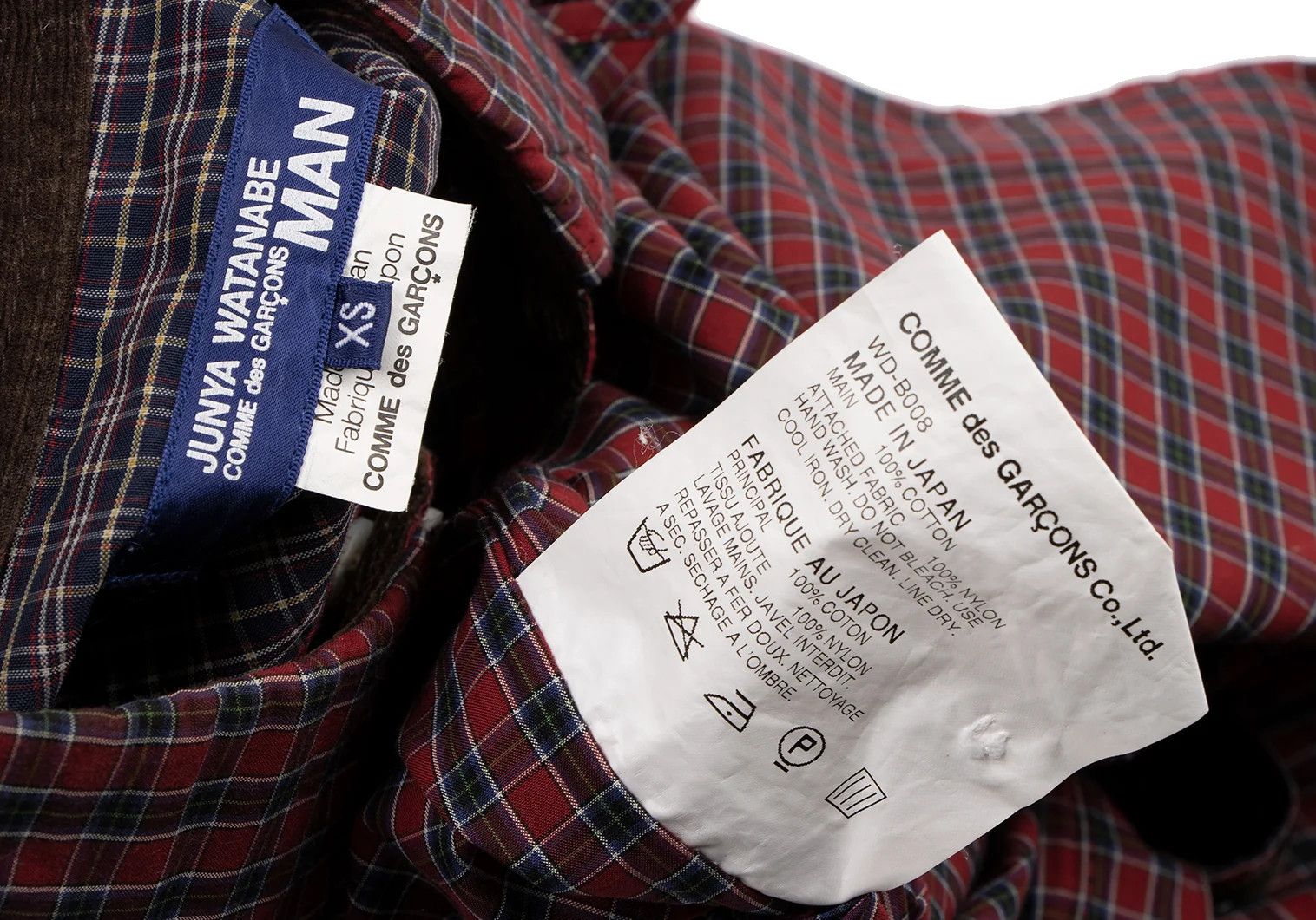 Junya Watanabe Triple Stitch Check Panel Shirt in Red, Size XS Size US XS / EU 42 / 0 - 17 Thumbnail