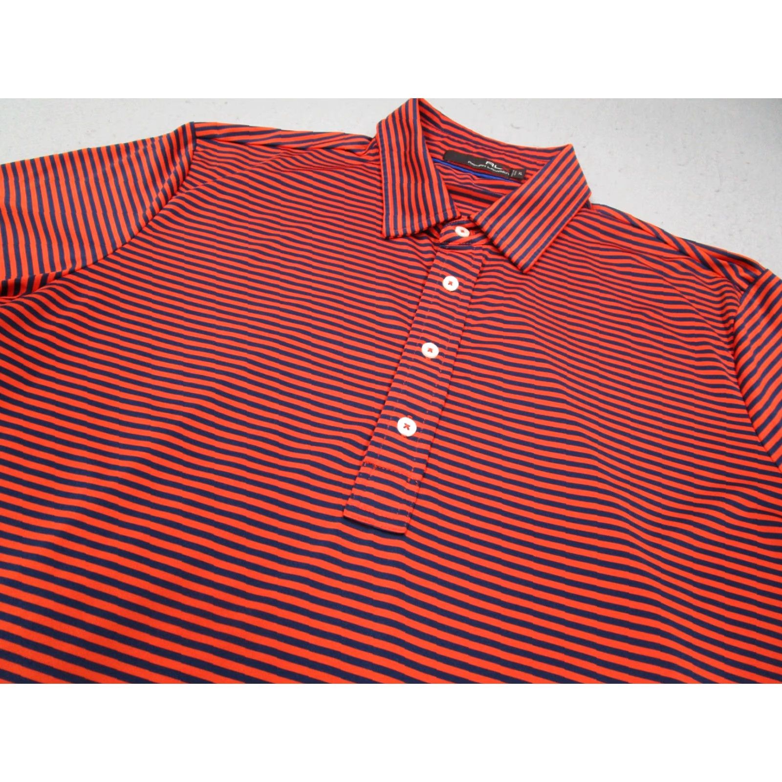 RLX Ralph Lauren RLX Ralph Lauren Polo Shirt Mens XL Red Striped Short Sleeve Golf Performance Logo Polo Size US XL / EU 56 / 4 - 2 Thumbnail