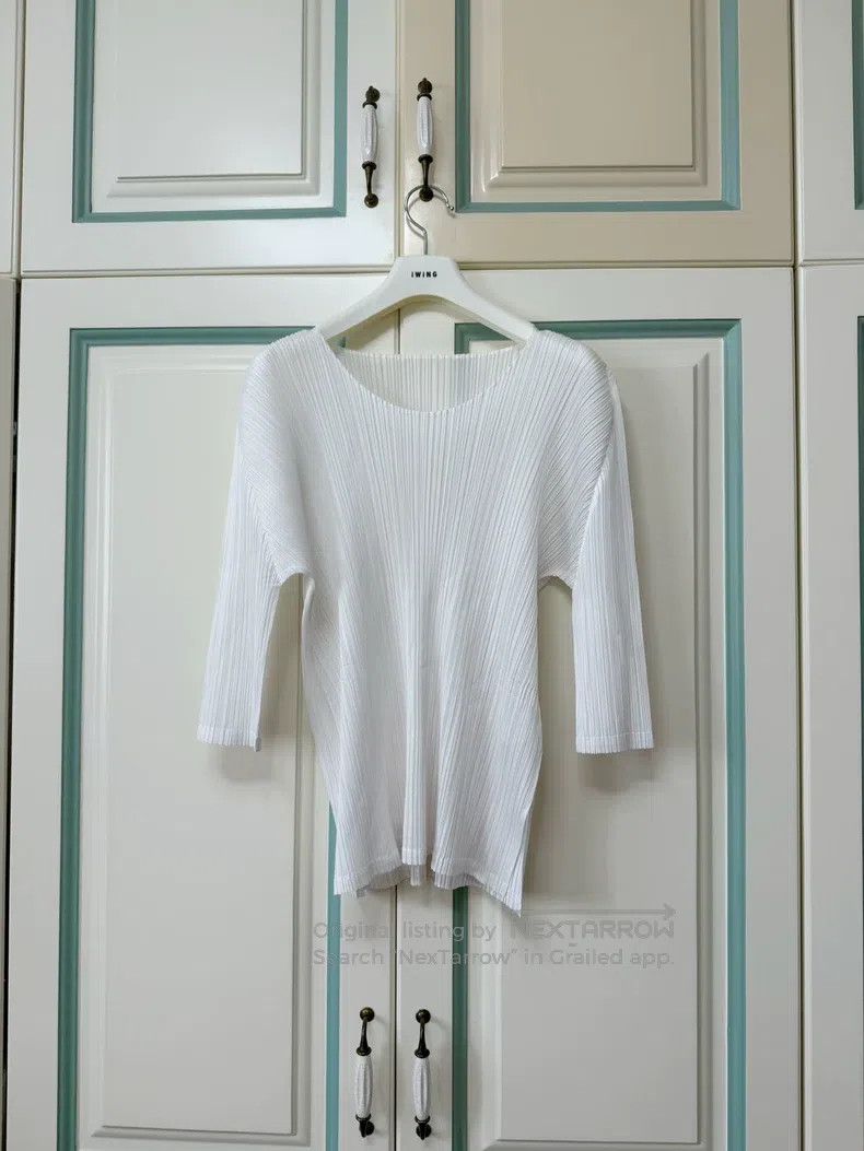 Issey Miyake Issey Miyake White Long Sleeve Size L / US 10 / IT 46 - 1 Thumbnail