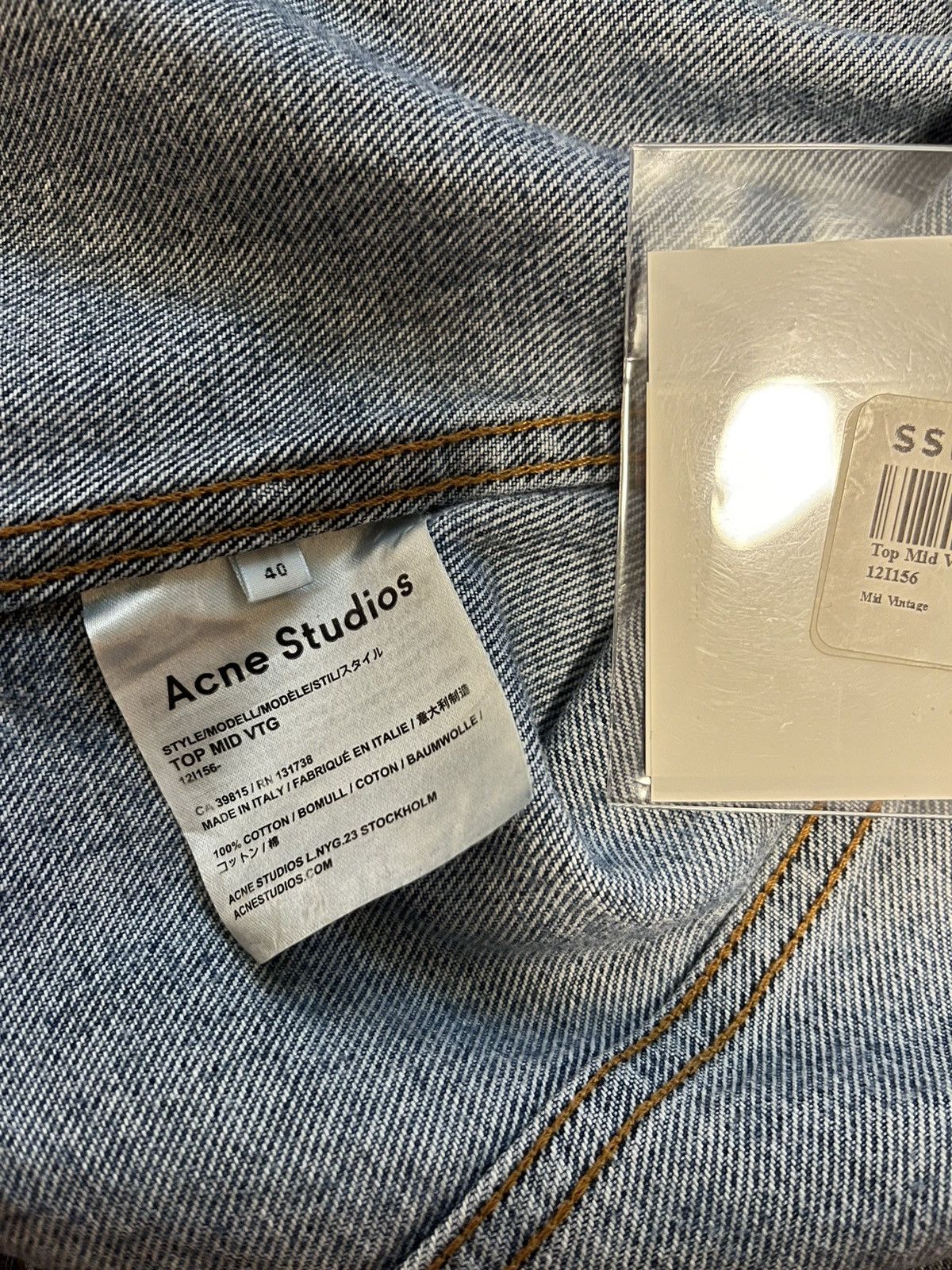 Acne Studios Top Mid Vintage Denim Jacket Size S / US 4 / IT 40 - 10 Thumbnail