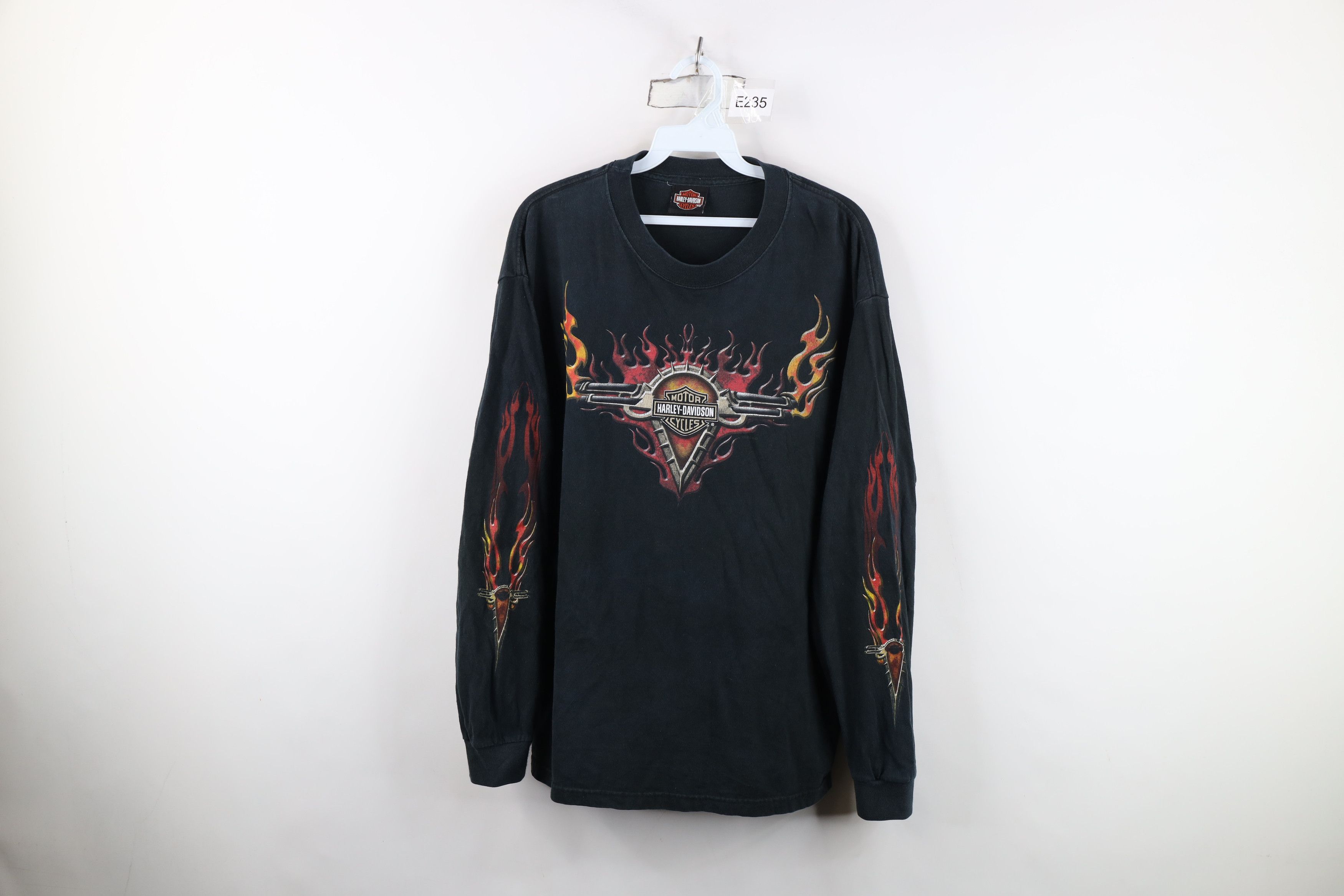 Harley Davidson Vintage Harley Davidson Flames Long Sleeve T-Shirt Black Size US M / EU 48-50 / 2 - 1 Thumbnail