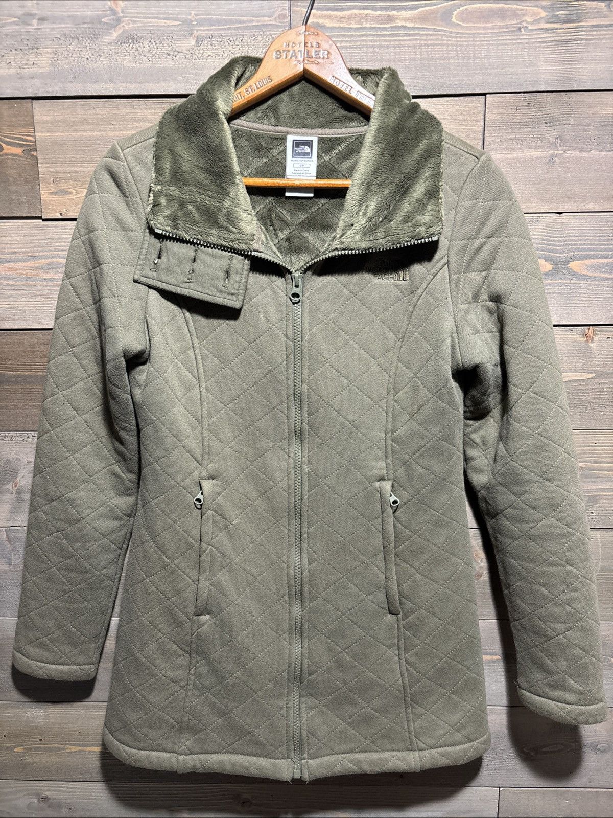 The North Face The North Face M MintGreen Quilted Full Zip Jacket sz P Size S / US 4 / IT 40 - 1 Thumbnail