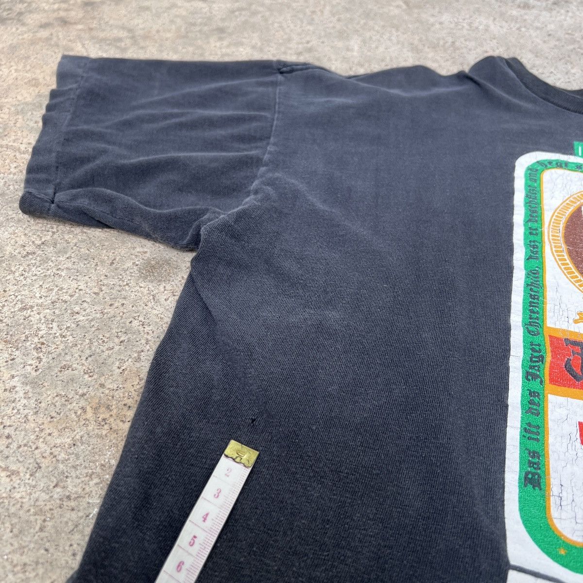 Vintage Vintage 90s Jagermeister Graphic Tee XL Thrashed Faded Size US XL / EU 56 / 4 - 7 Thumbnail
