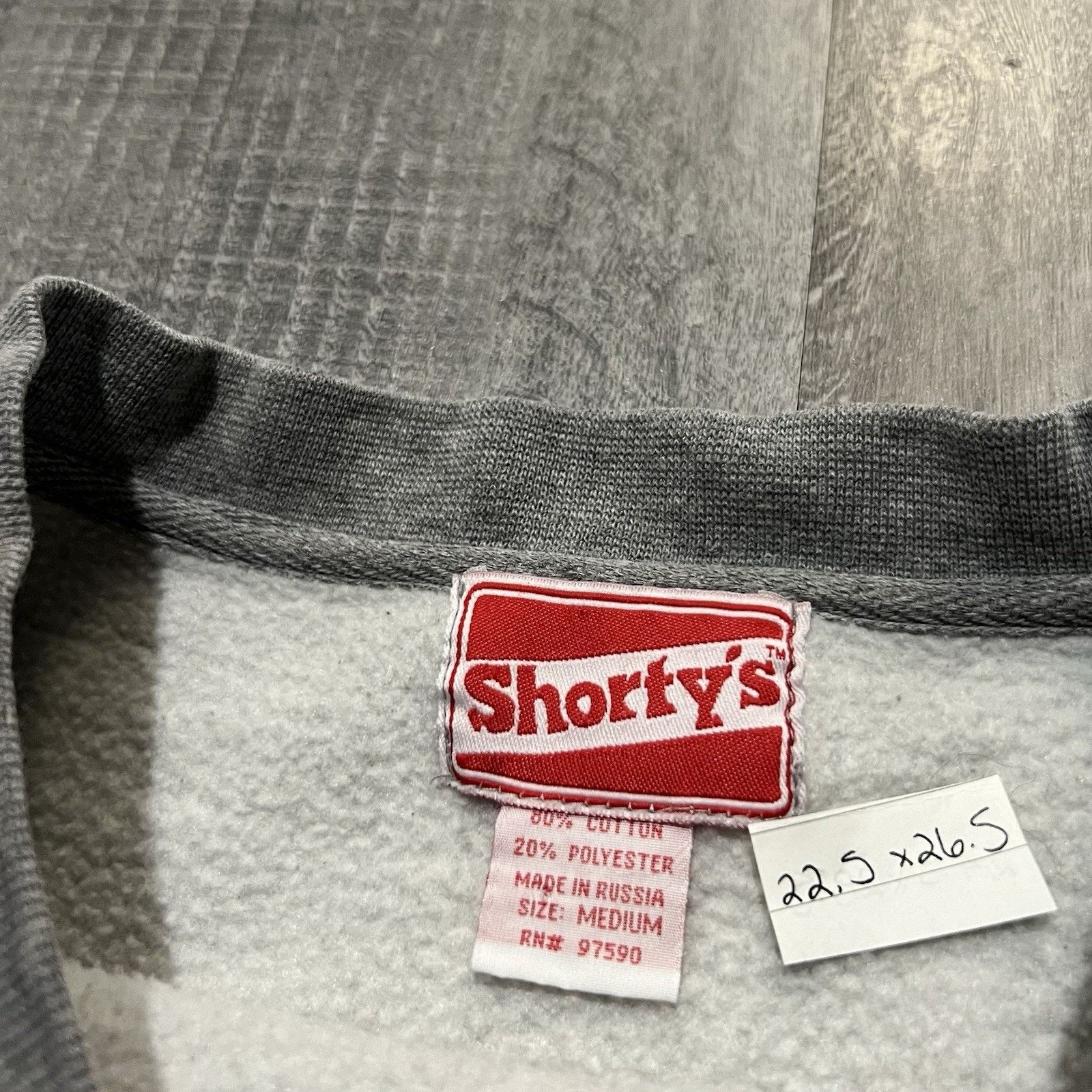 Vintage VTG Shortys Skateboards Grey 90s Script Skater Sweatshirt M Size US M / EU 48-50 / 2 - 4 Thumbnail