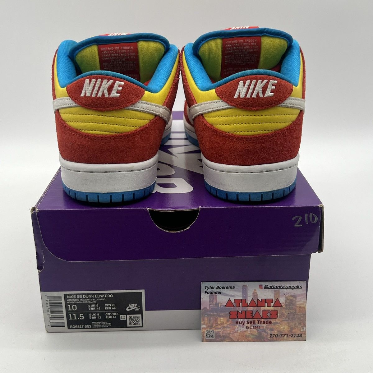 Nike Nike Dunk Low Bart Simpson Size US 10 / EU 43 - 3 Thumbnail