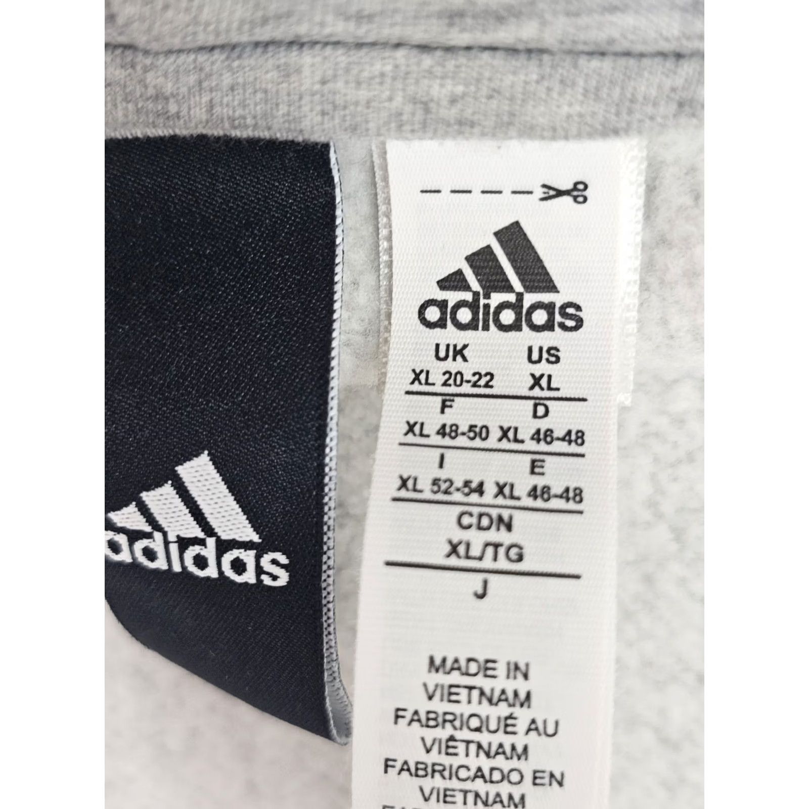 Adidas Adidas Essentials Cotton Fleece 3-Stripe Full Zip Hoodie Women XL Silver - CD2250, 3 Stripe, Full Zip, Fleece Hoodie, Womens XL Size XL / US 12-14 / IT 48-50 - 3 Thumbnail