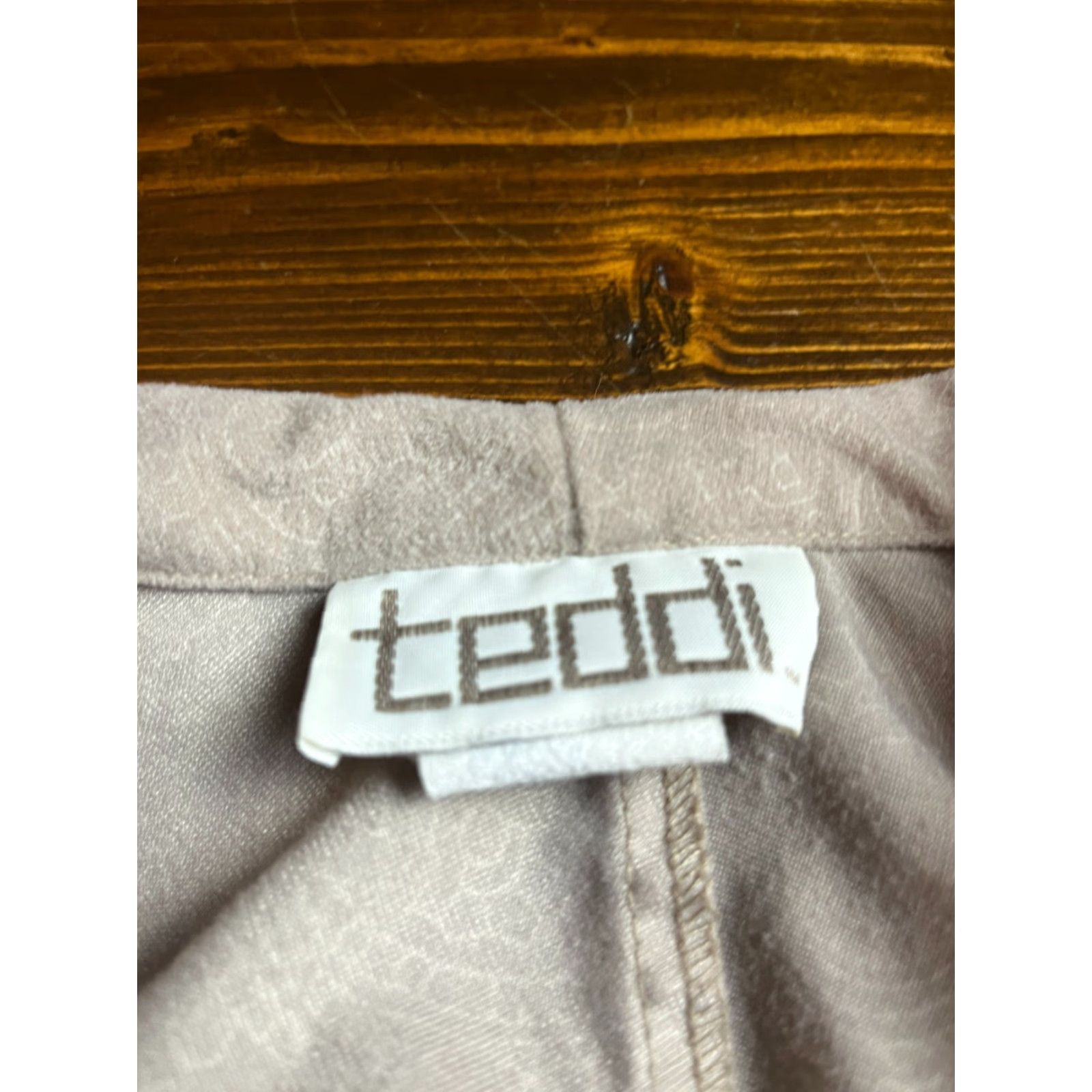 Vintage Teddi Sweater Cardigan, Women's Medium, Floral, Tan Brown, Shoulder Pads, Vintage, Regular Fit, Long Sleeve, Casual Size M / US 6-8 / IT 42-44 - 7 Thumbnail