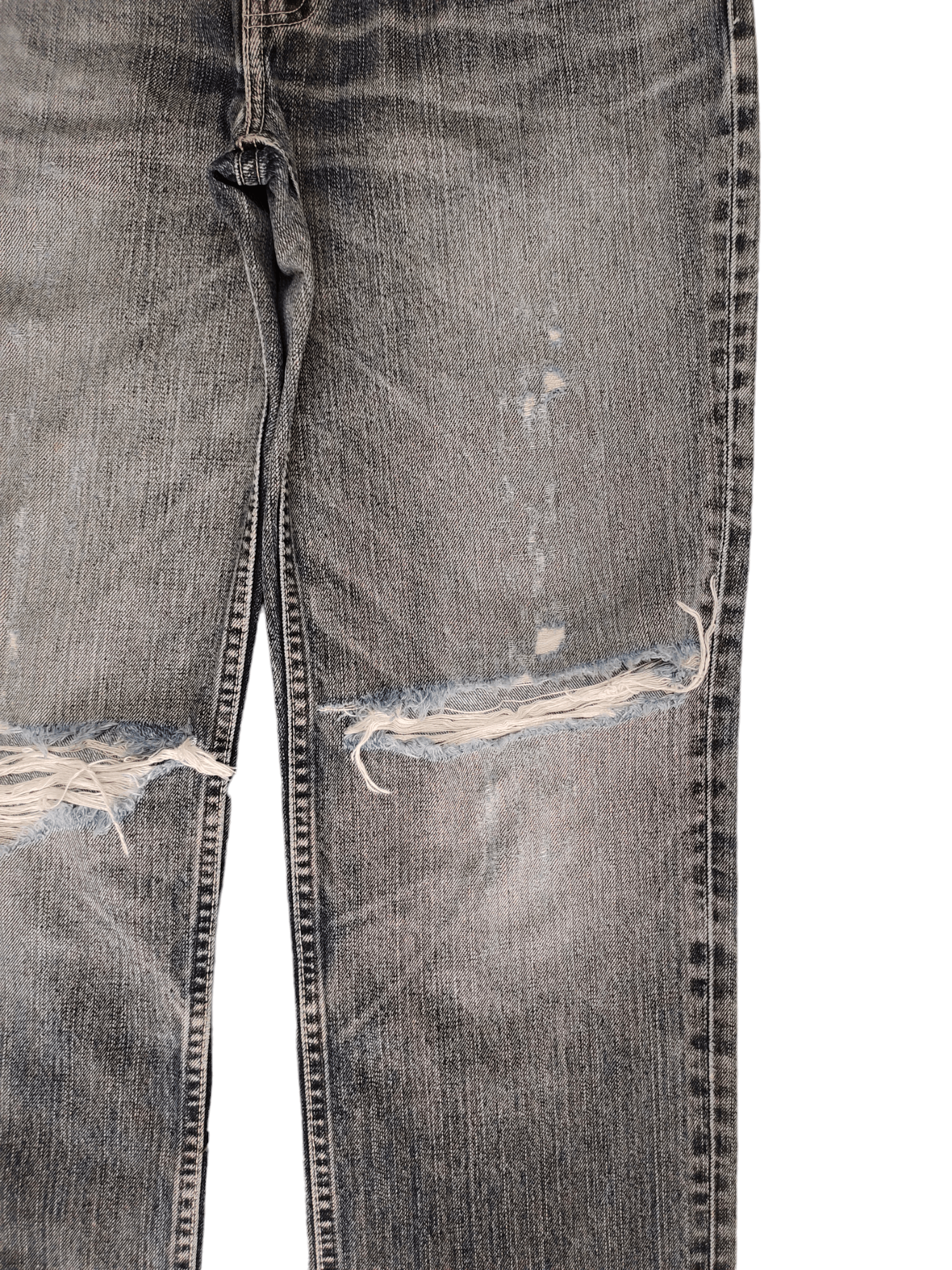Levi's Vintage Levis Distress Faded Destroy Knee Denim Jeans Size US 32 / EU 48 - 7 Thumbnail