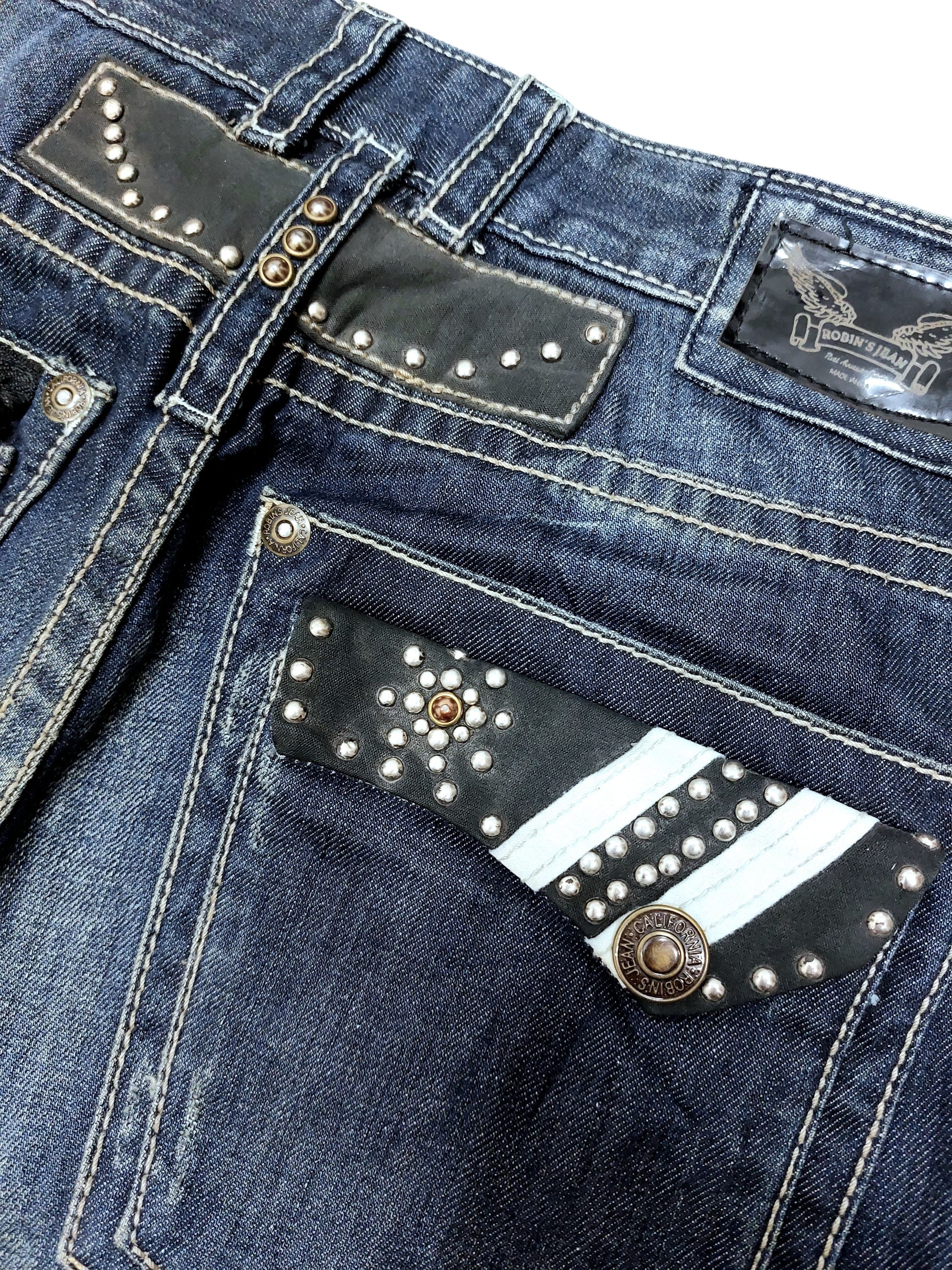 Robins Jeans Robins Jeans Studded Style Vintage Denim Size US 34 / EU 50 - 13 Thumbnail
