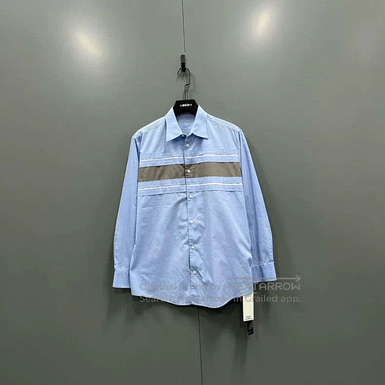 Hermes Hermes size 41 Light Blue Patchwork Shirt Size US L / EU 52-54 / 3 - 1 Thumbnail