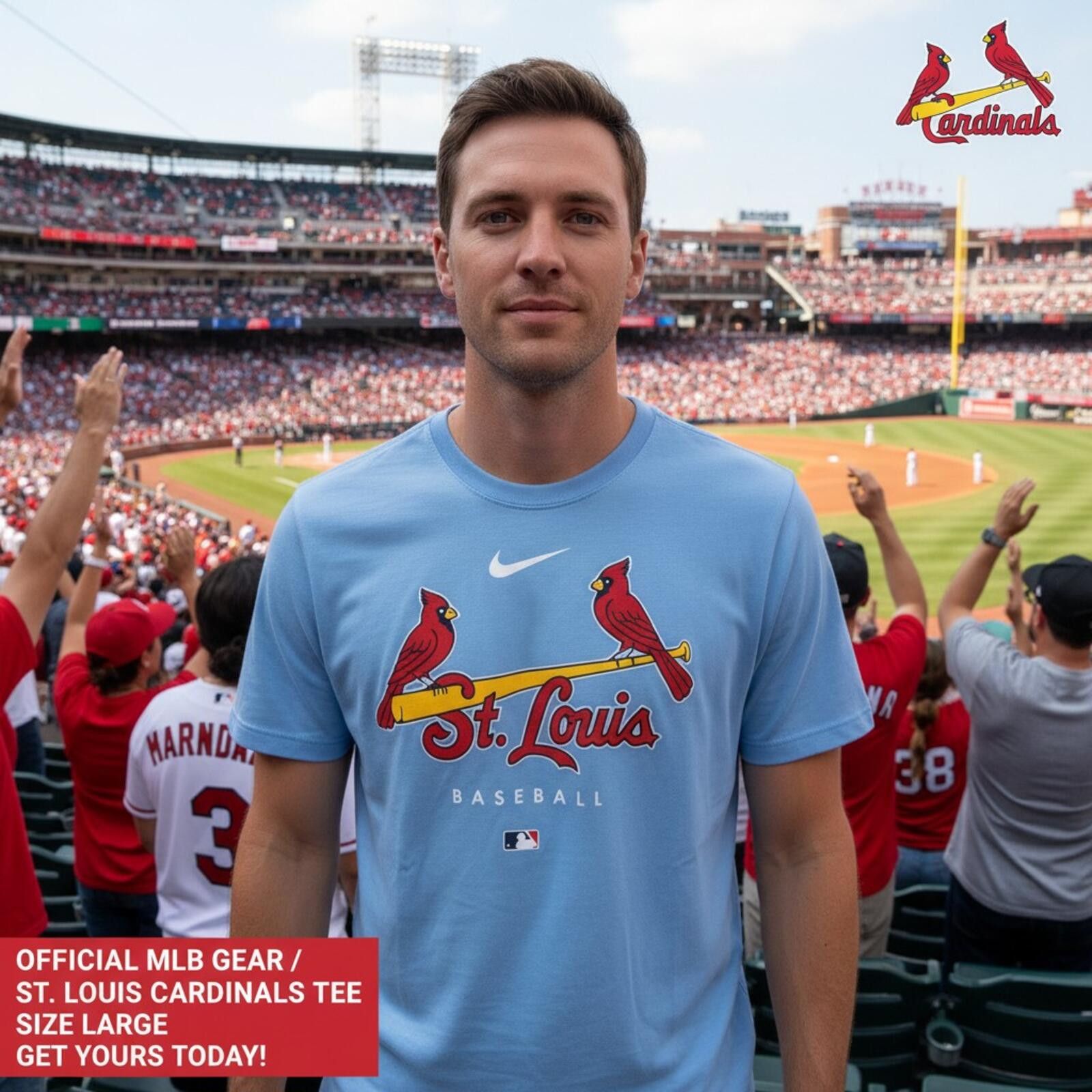 Nike Official St. Louis Cardinals MLB Tee - Size Large Size ONE SIZE - 1 Thumbnail