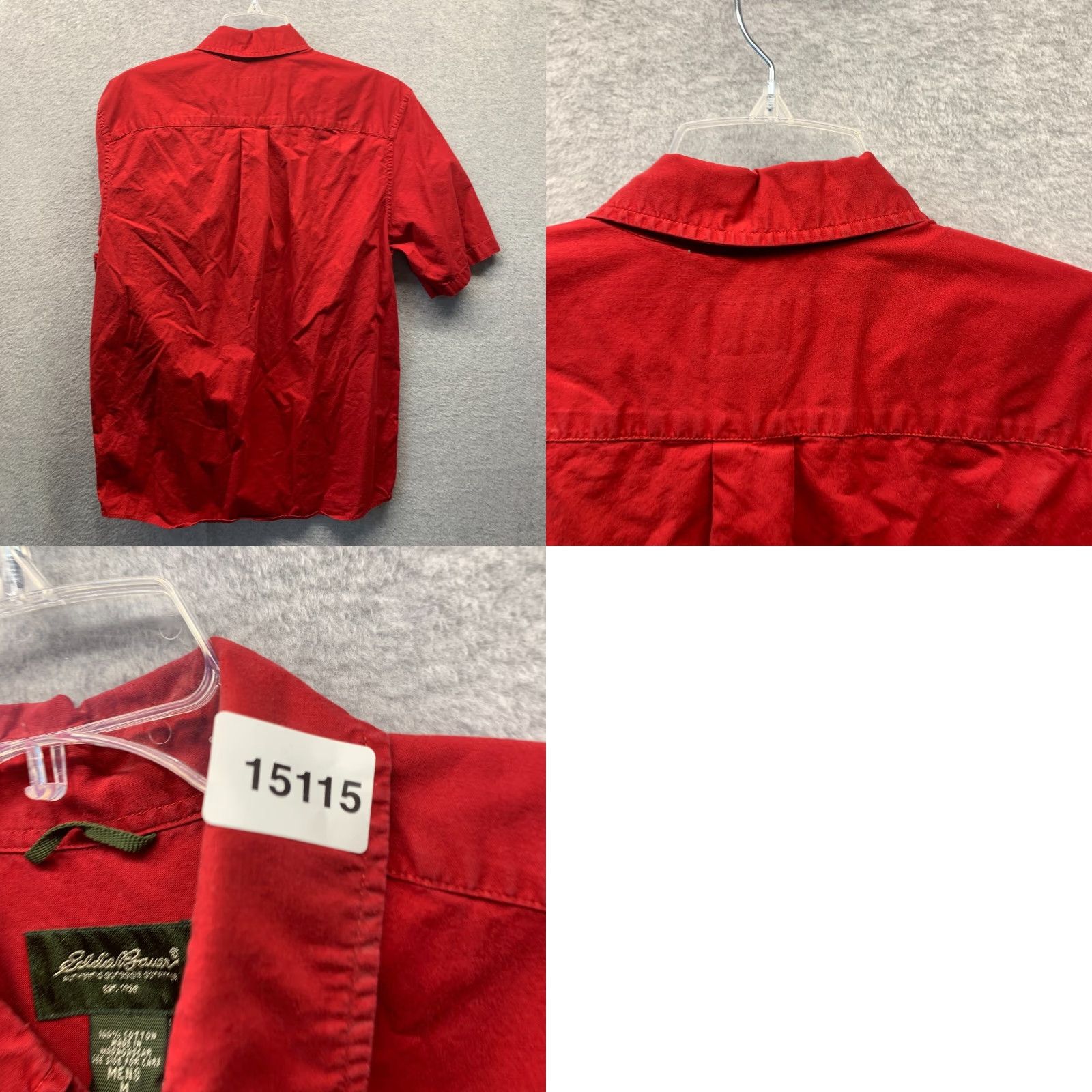 Eddie Bauer Eddie Bauer Shirt Adult Medium Red Outdoor Chino Canvas Casual Mens Fishing Button-Up Short Sleeve Collar Spread Button Size US M / EU 48-50 / 2 - 9 Thumbnail