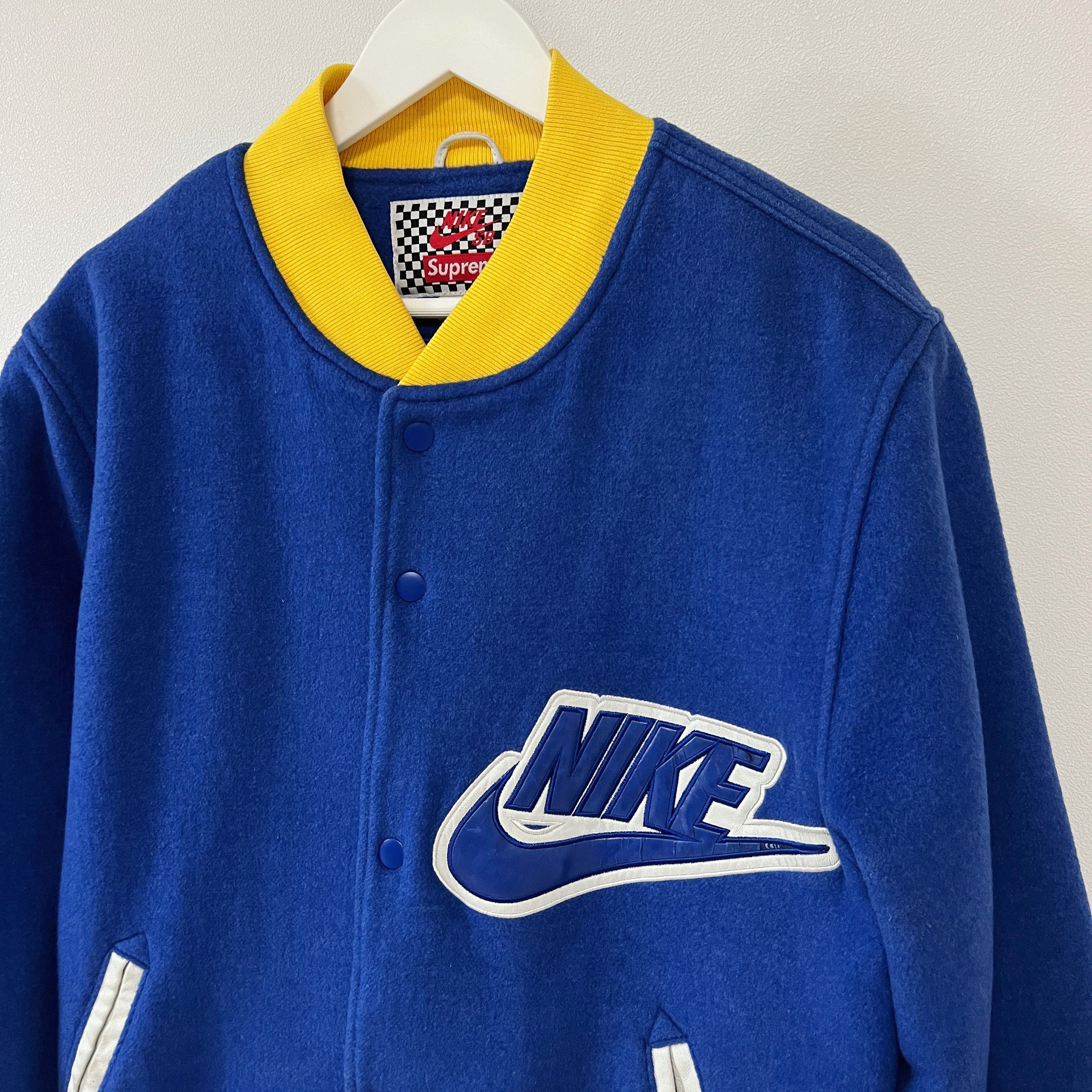 Nike × Supreme Supreme Nike SB Varsity Jacket Blue 2007 Size US XL / EU 56 / 4 - 5 Thumbnail