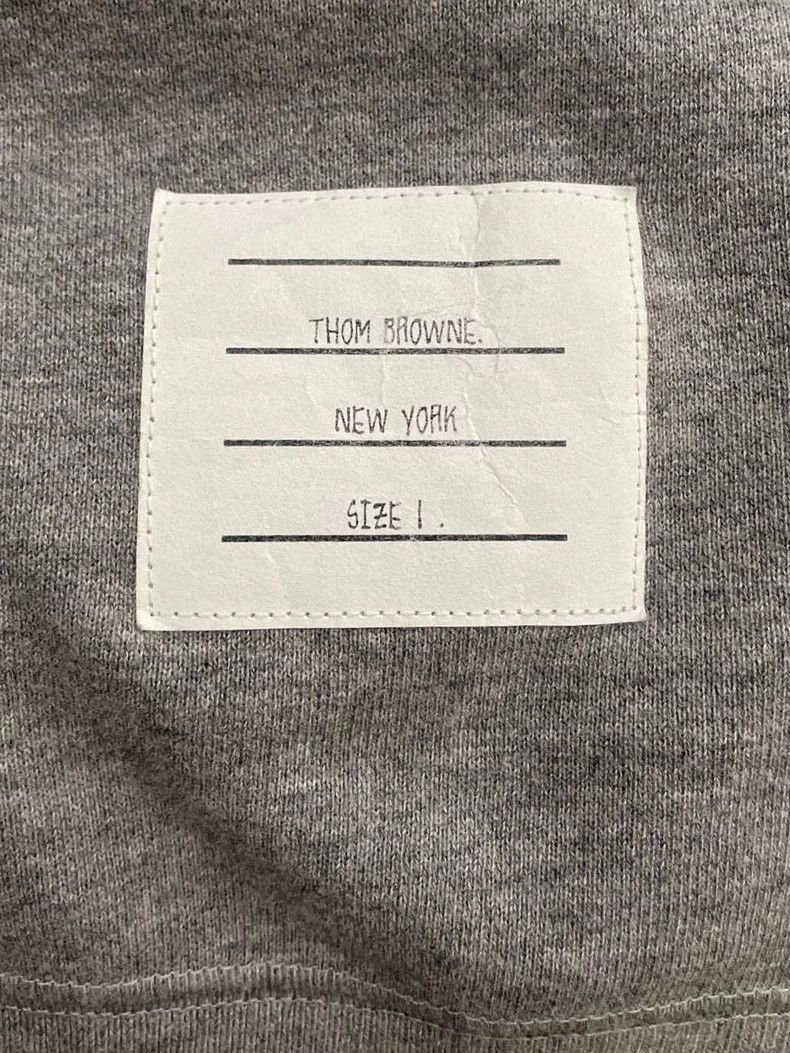 Thom Browne Thom Browne size1 Gray four stripe round neck sweater Size US S / EU 44-46 / 1 - 6 Thumbnail