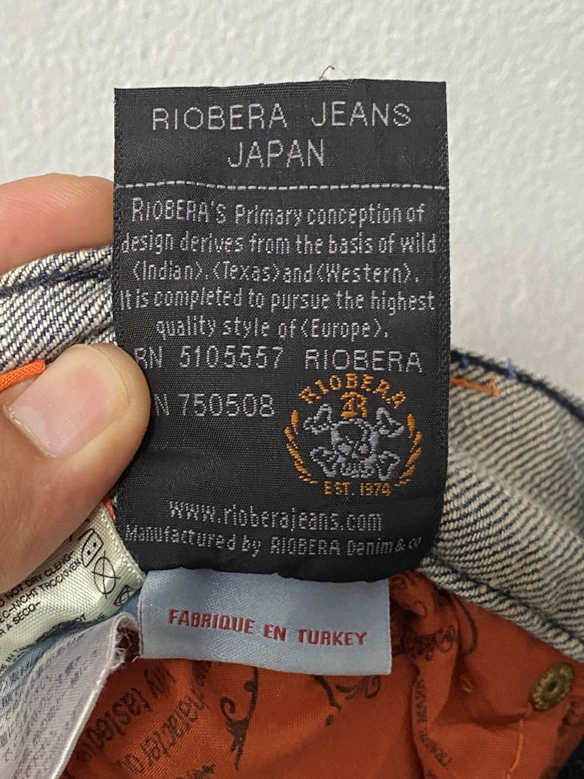 Japanese Brand Rioberra straight cut bleach jeans Size US 31 - 9 Thumbnail