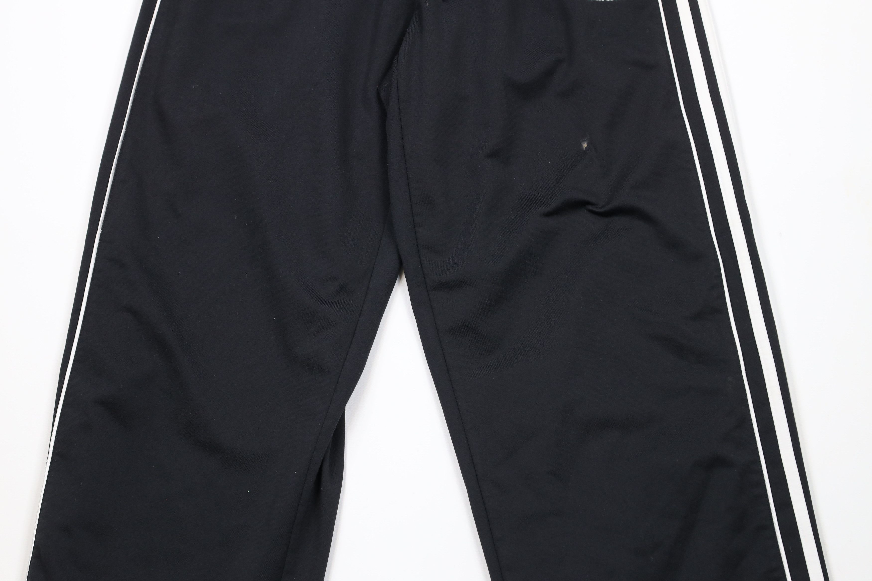 Adidas × Vintage Vintage 90s Y2K Adidas Striped Wide Leg Sweatpants Black Size US 36 / EU 52 - 3 Thumbnail