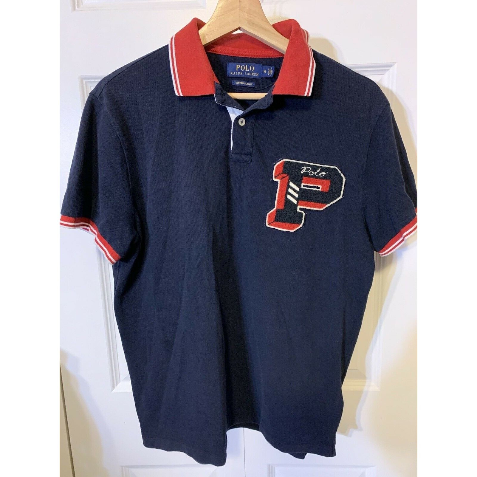 Polo Ralph Lauren VTG Polo by Ralph Lauren Men's M Rugby Polo Shirt Spell Out Size US M / EU 48-50 / 2 - 3 Thumbnail