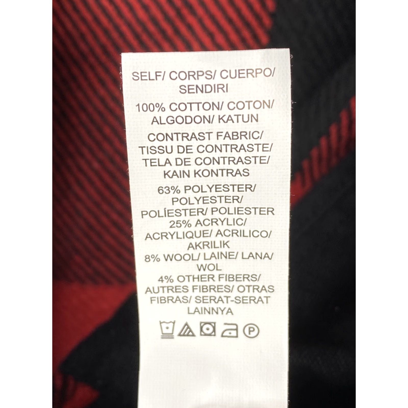 Lucky Brand Lucky Brand Jacket Womens L Black Red Mixed Media Buffalo Plaid Checkered Twill Denim Wool Full Zip Button Casual Fall Spring Winter Womens M/L Size L / US 10 / IT 46 - 7 Thumbnail