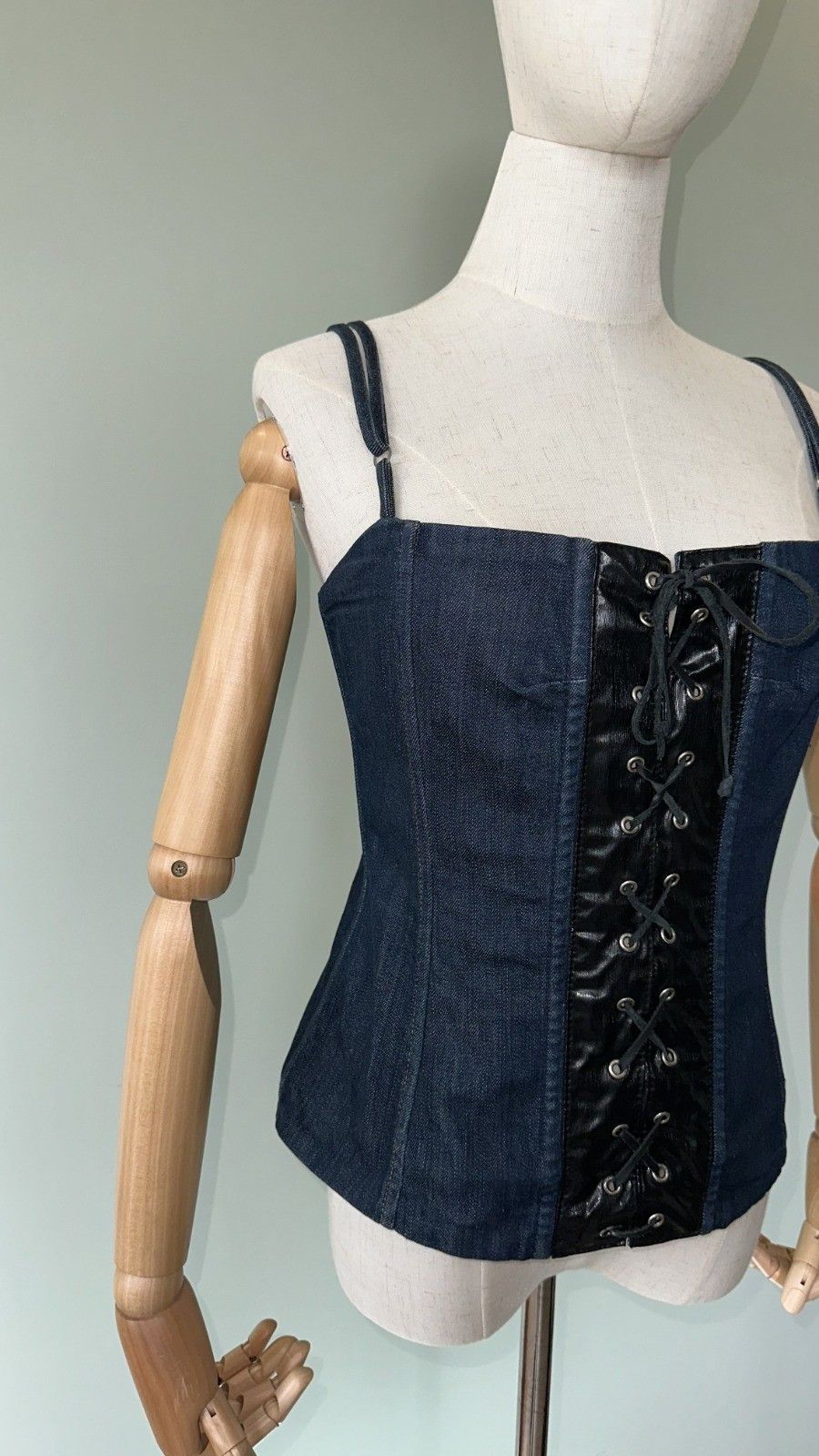 Dolce & Gabbana Dolce & Gabbana Women's Vintage Blue Denim Corset 2002 Size M / US 6-8 / IT 42-44 - 2 Thumbnail