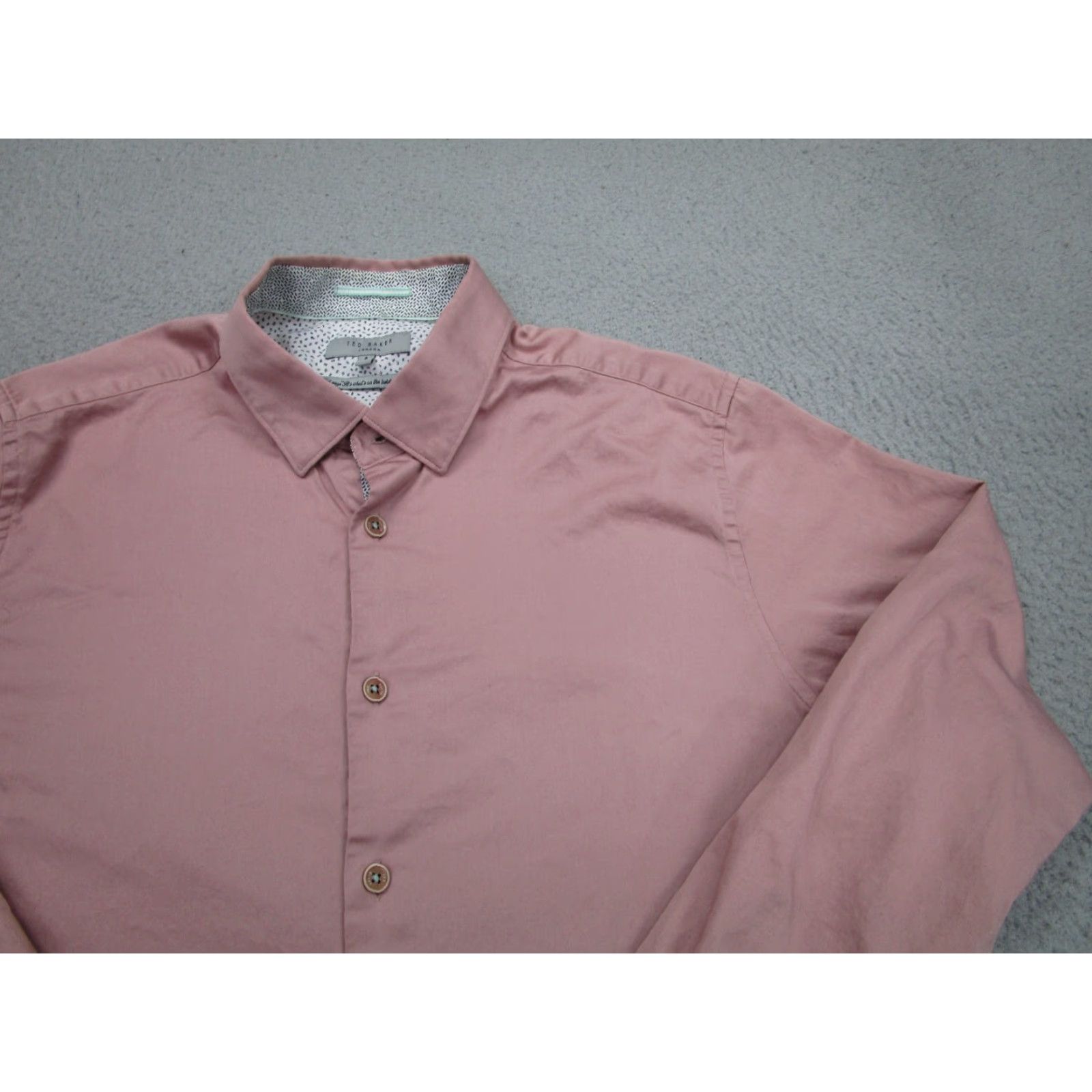 Ted Baker Ted Baker Shirt Mens Large Pink Dress Casual Classic Button-up Crazee Size US L / EU 52-54 / 3 - 2 Thumbnail