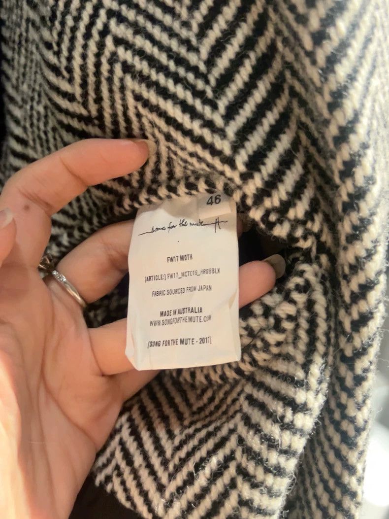 Song For The Mute Song For The Mute herringbone design long coat Size US S / EU 44-46 / 1 - 4 Thumbnail