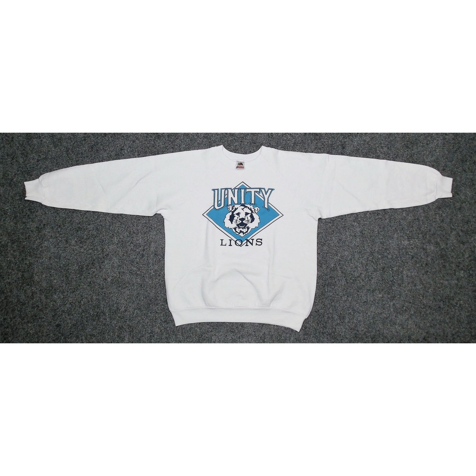 Fruit Of The Loom Fruit Of The Loom VTG 80s Boxy Raglan Unity Lions Sweatshirt Size L / US 10 / IT 46 - 5 Thumbnail