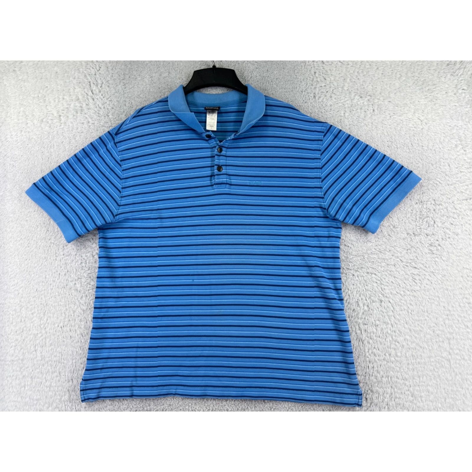 Patagonia Patagonia Polo Shirt Mens Large Blue Stripe 100% Cotton Knit Short Sleeve Golf Century Size US L / EU 52-54 / 3 - 2 Thumbnail