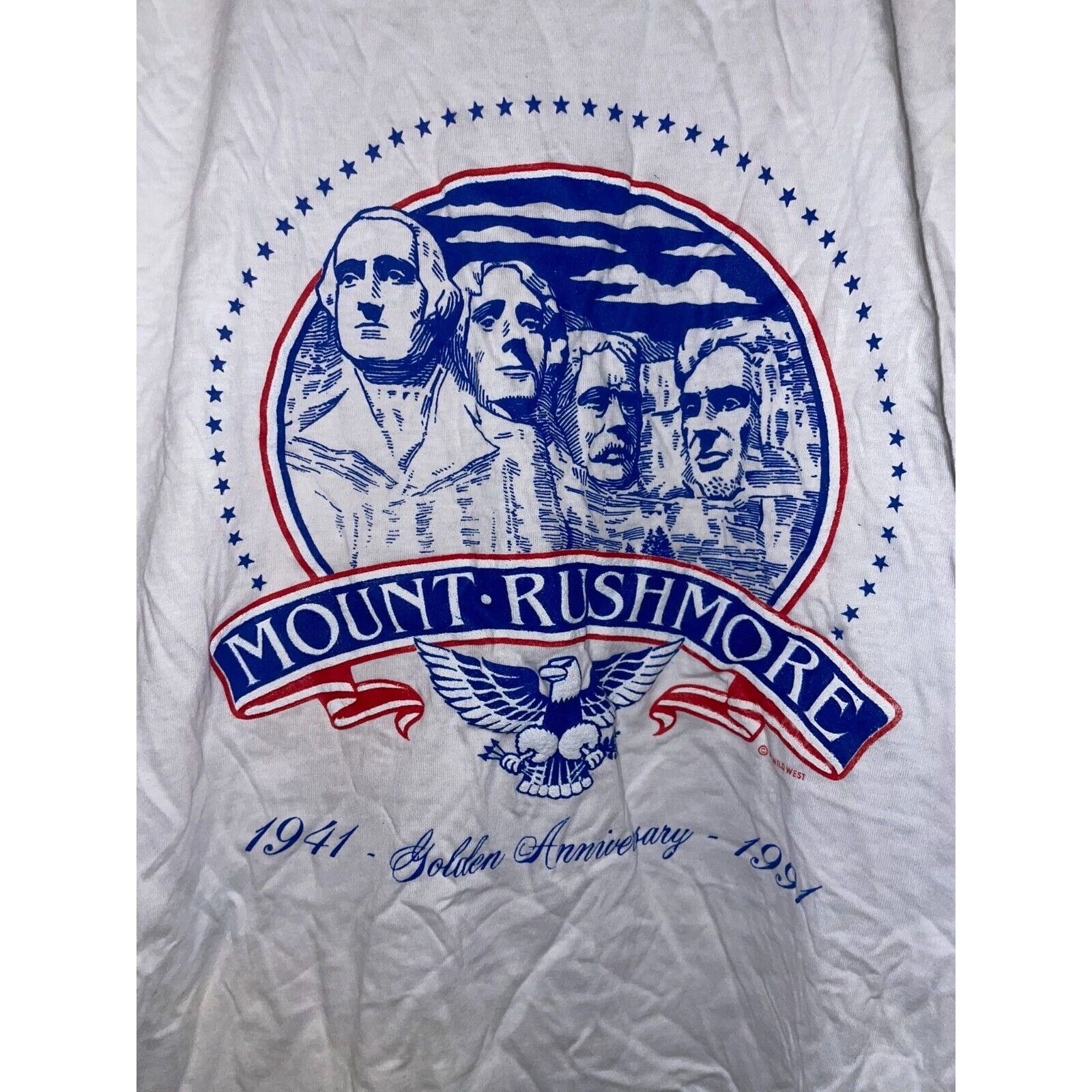 Jerzees Vintage Rocky Mountain Shirt Mount Rushmore Print Medium Size US M / EU 48-50 / 2 - 3 Thumbnail