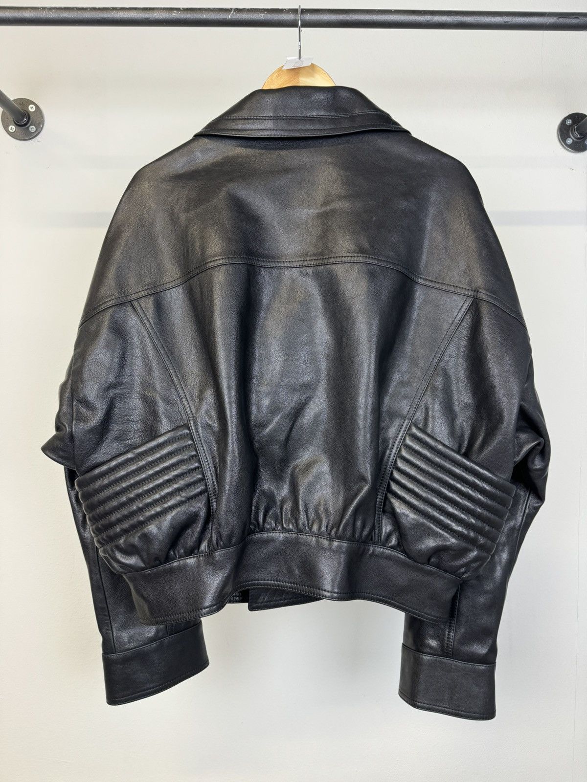 2010s Dolce & Gabbana aviator boxy bomber leather jacket