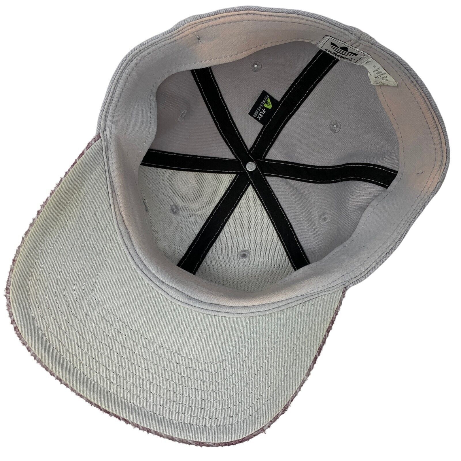 Adidas Adidas Trefoil Hat Cap Flex Fitted L Large Gray Red 6 Panel Size ONE SIZE - 4 Thumbnail