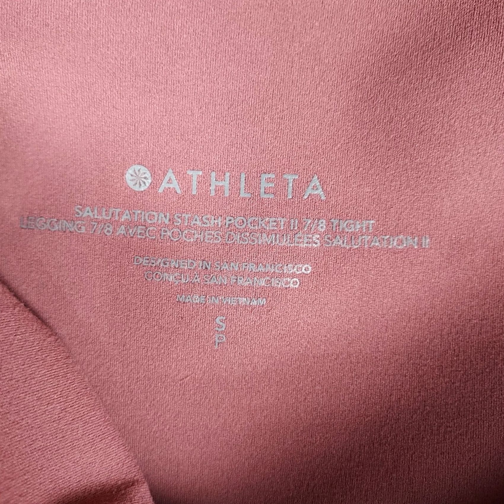 Athleta Athleta Salutation Stash Pocket II 7/8 Leggings Women’s Small Mauve Size 28" / US 6 / IT 42 - 5 Thumbnail