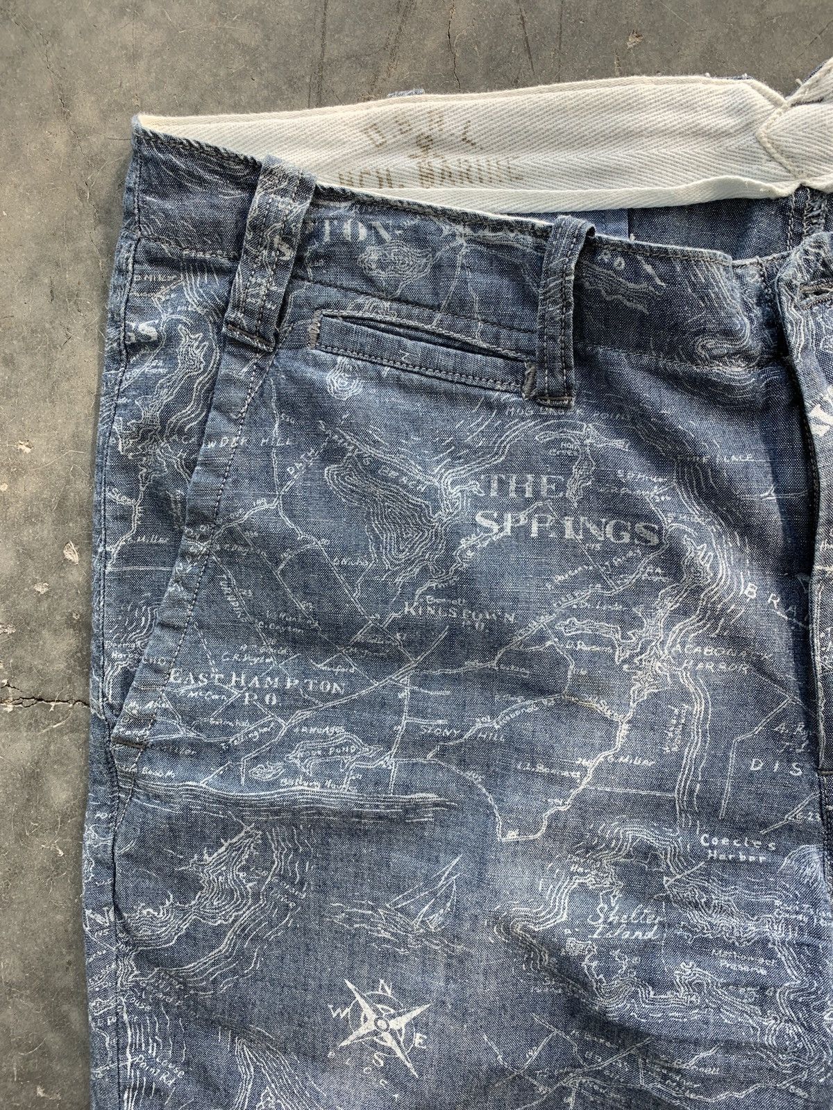 Polo Ralph Lauren Vintage Y2K Polo Ralph Lauren Maritime Map Shorts Printed Size US 34 / EU 50 - 3 Thumbnail