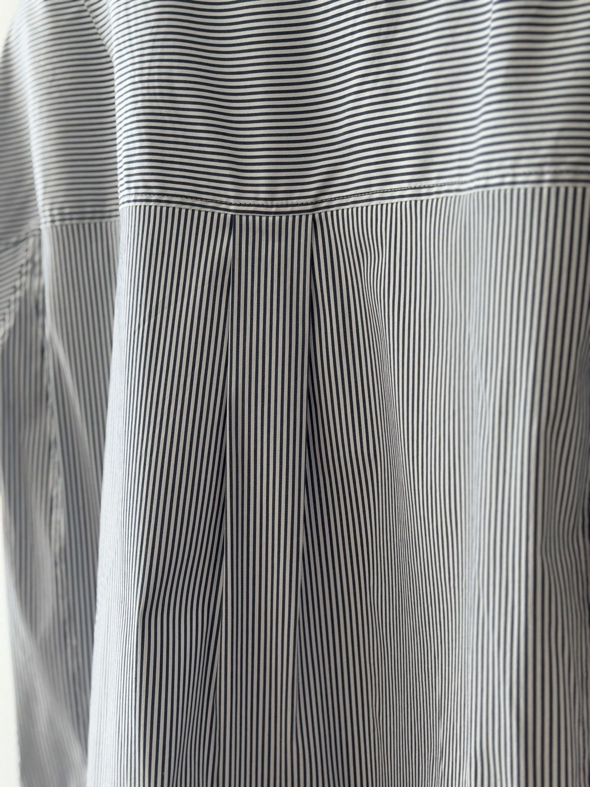 Japanese Brand NAVY STRIPE JAPANESE STRETCH COTTON POPLIN CREW NECK T-SHIRT Size US M / EU 48-50 / 2 - 9 Thumbnail