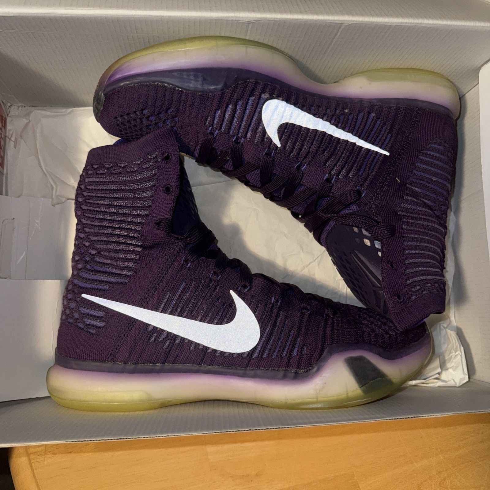 Nike Kobe X ELITE GRND Purple/RFLCT Slvr-prsn VLT Size 10.5 Size US 8.5 / EU 41-42 - 8 Thumbnail