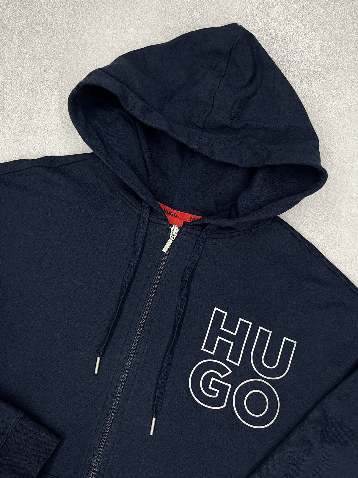 Hugo Boss Mens Hugo Boss Navy Zip Hoodie Big Logo Size US M / EU 48-50 / 2 - 4 Thumbnail