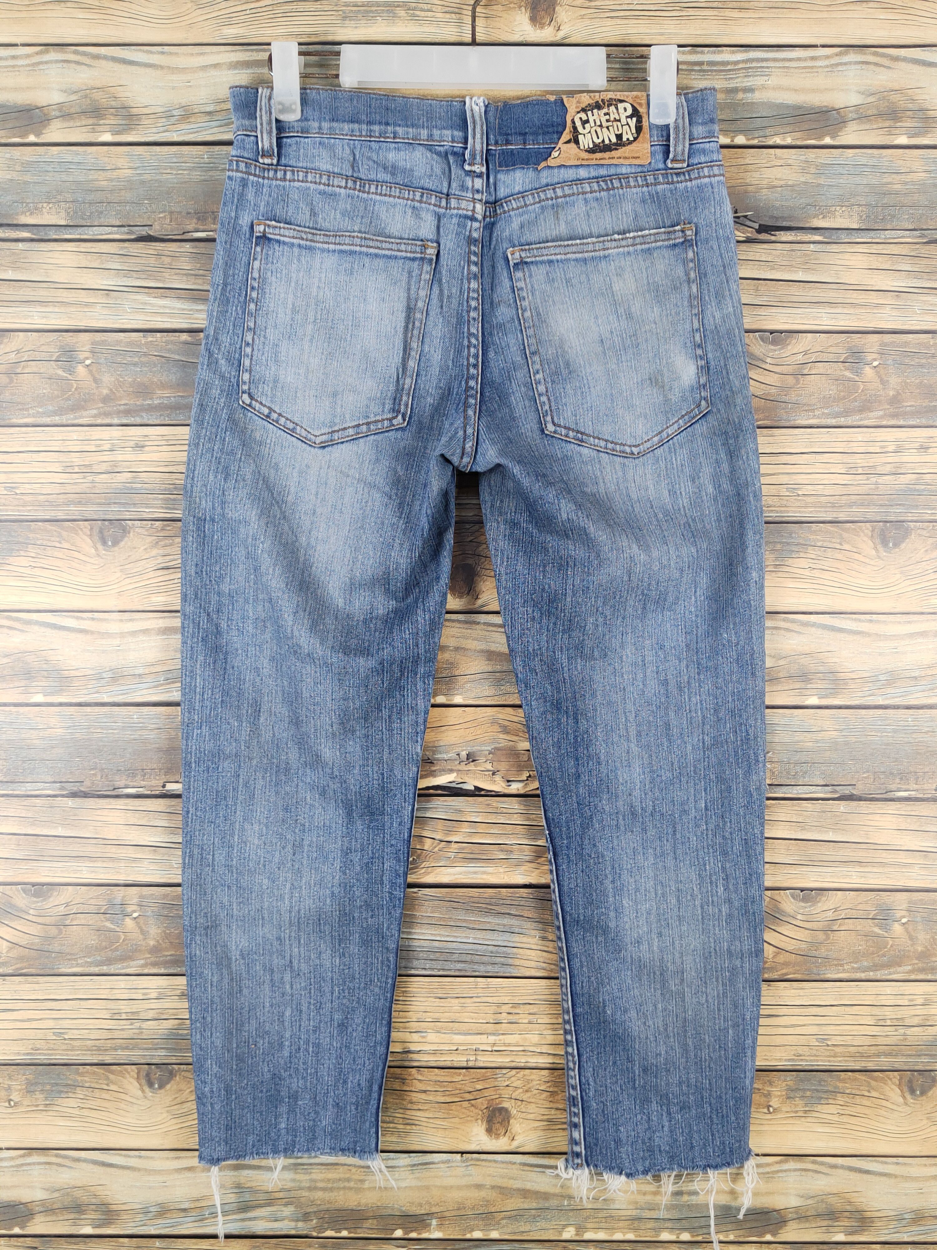 Cheap Monday Cheap Monday Blue Distressed Ripped denim Jeans #W1484 Size US 30 / EU 46 - 7 Thumbnail